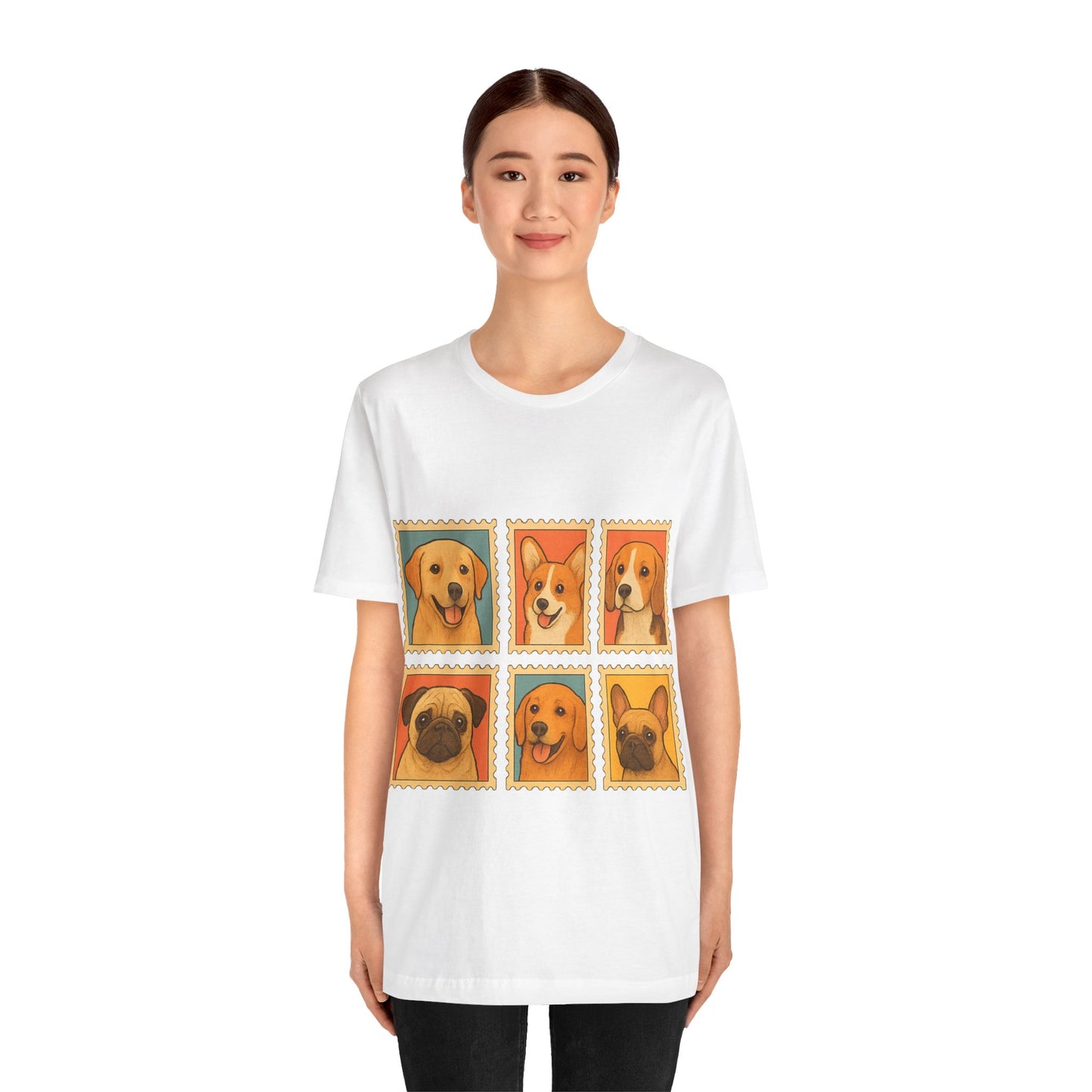 Adorable Pet Portrait Tee - Dog Lover's Top, Gift for Animal Lovers, Fun Casual Wear, Animal Lover Shirt, Unique Dog Design Tee