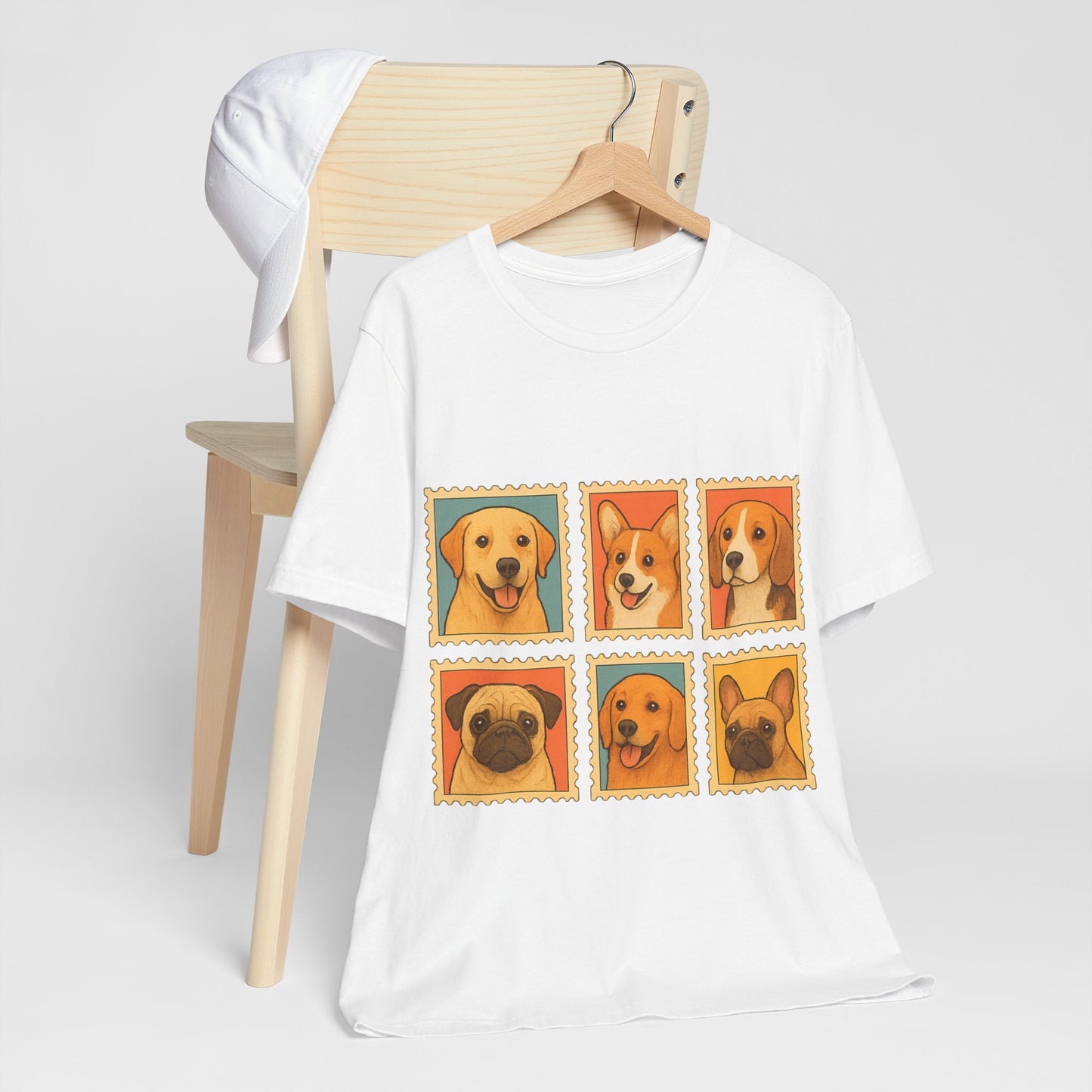 Adorable Pet Portrait Tee - Dog Lover's Top, Gift for Animal Lovers, Fun Casual Wear, Animal Lover Shirt, Unique Dog Design Tee