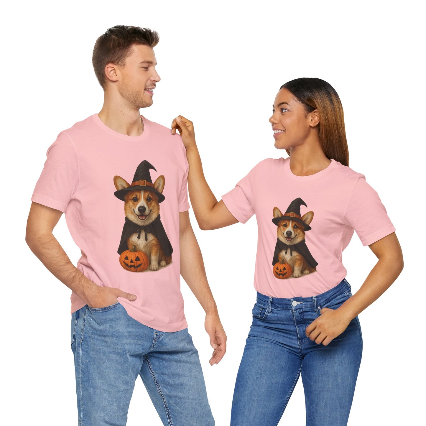 Cute Corgi Halloween Tee, Halloween Shirt, Unisex Dog Lover Tee, Funny Pet Shirt, Pumpkin T-shirt, Fall Apparel