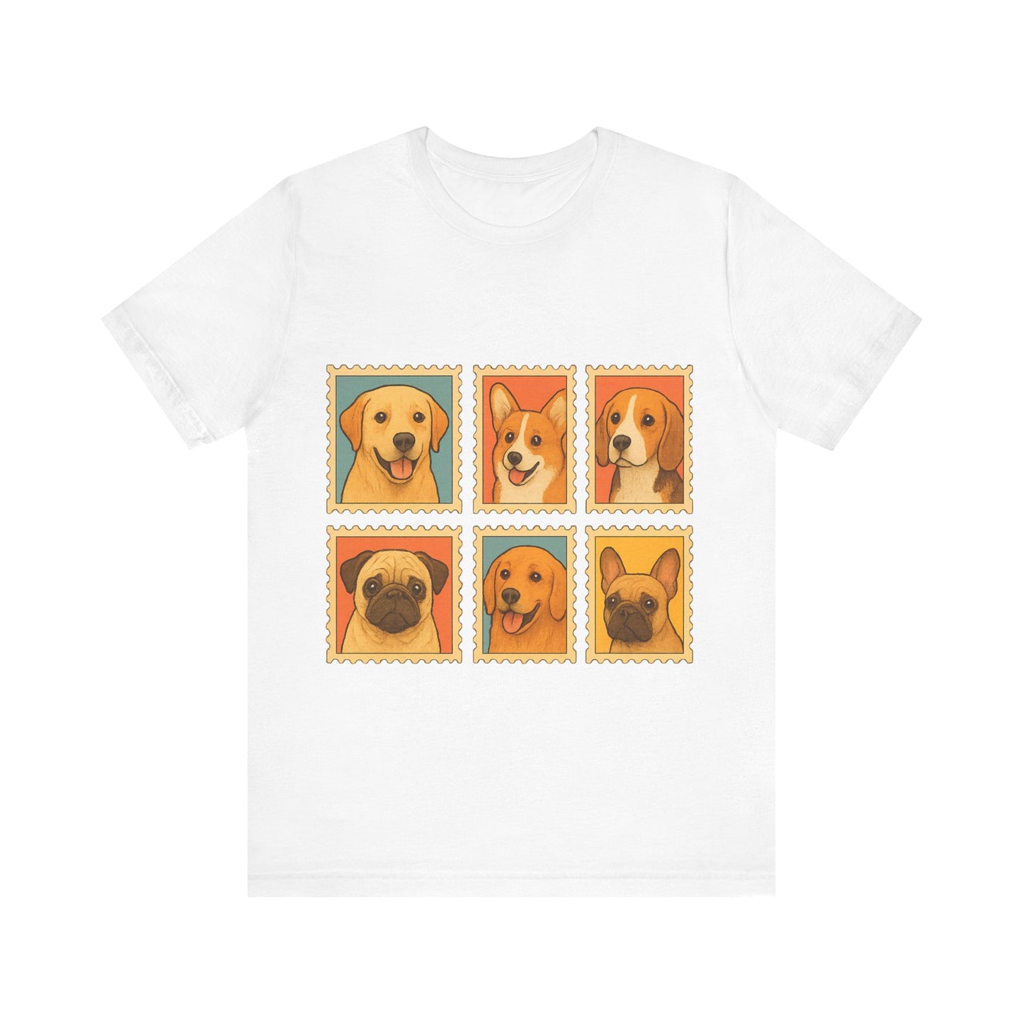 Adorable Pet Portrait Tee - Dog Lover's Top, Gift for Animal Lovers, Fun Casual Wear, Animal Lover Shirt, Unique Dog Design Tee