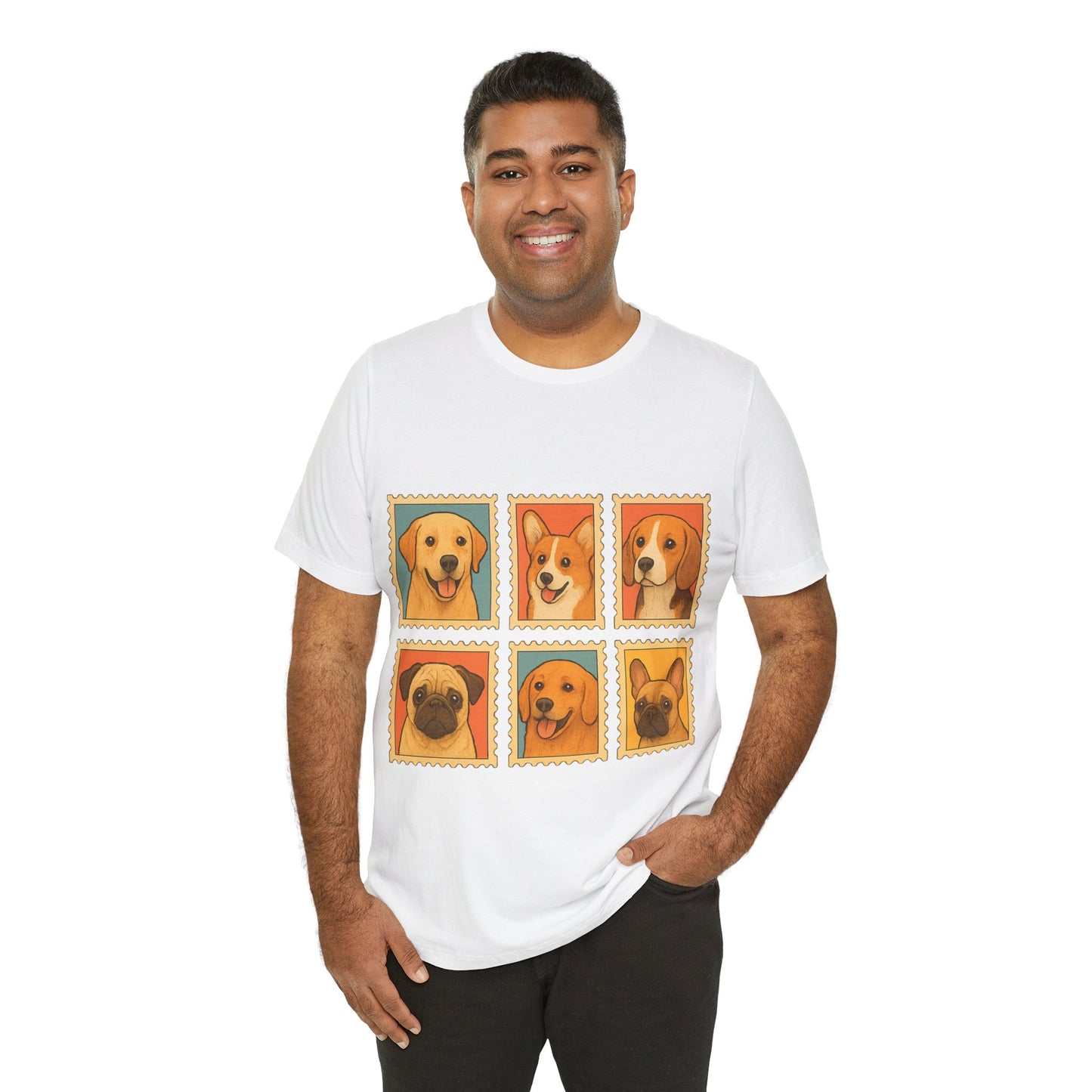 Adorable Pet Portrait Tee - Dog Lover's Top, Gift for Animal Lovers, Fun Casual Wear, Animal Lover Shirt, Unique Dog Design Tee