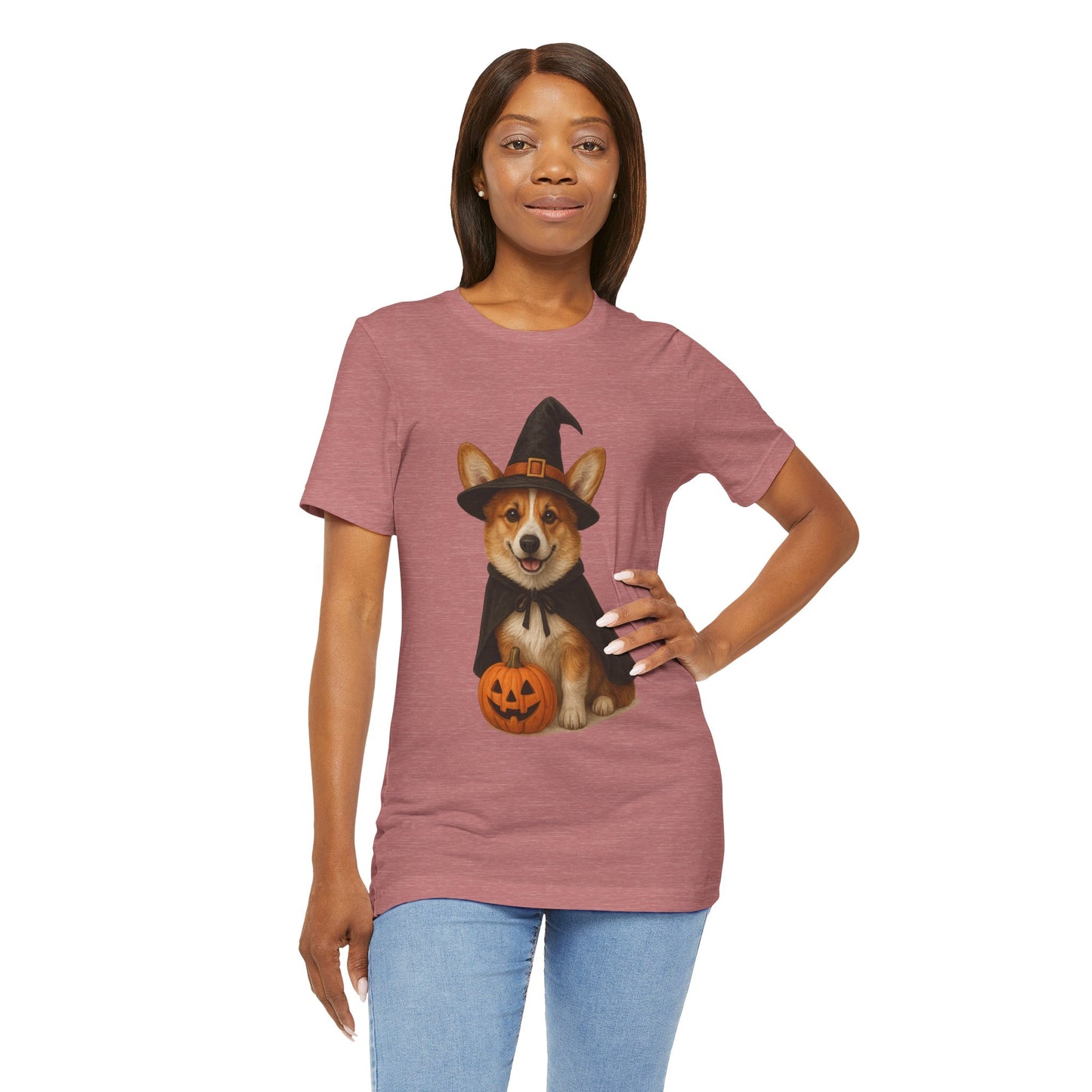 Cute Corgi Halloween Tee, Halloween Shirt, Unisex Dog Lover Tee, Funny Pet Shirt, Pumpkin T-shirt, Fall Apparel