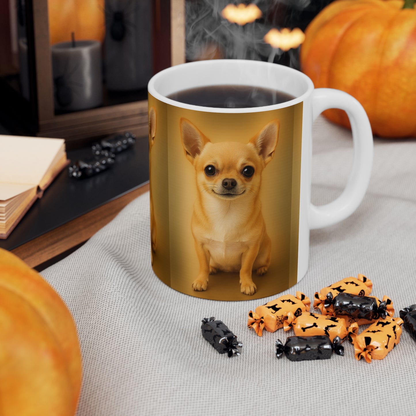 Chihuahua Ceramic Coffee Cups, Dog Lover Mug, Pet Owner Gift, Cute Chihuahua Mug, Dog Coffee Cup