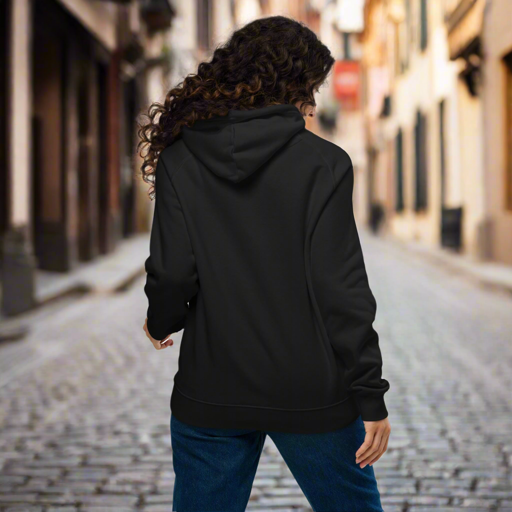 Unisex eco raglan hoodie Adopt Dont Shop