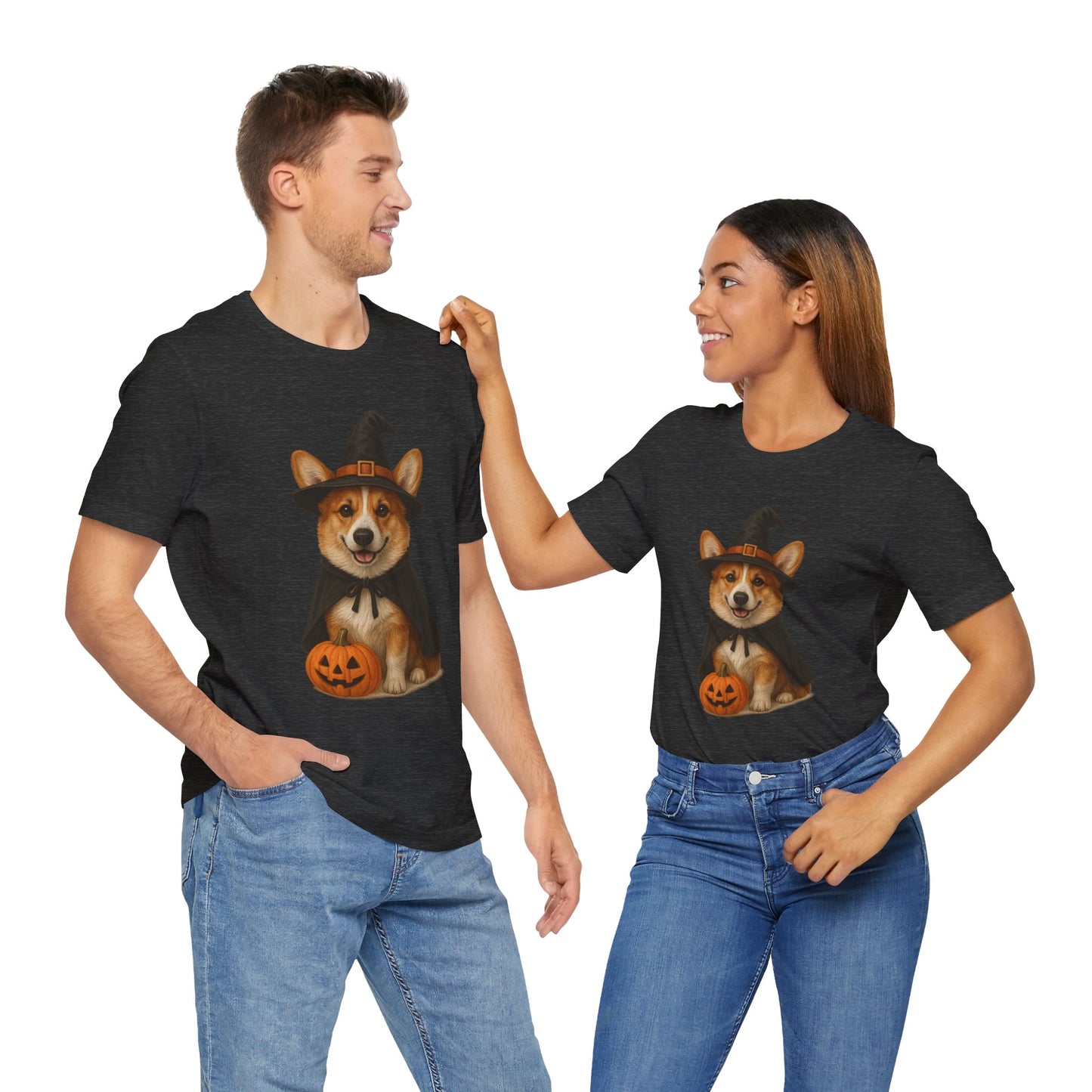 Cute Corgi Halloween Tee, Halloween Shirt, Unisex Dog Lover Tee, Funny Pet Shirt, Pumpkin T-shirt, Fall Apparel