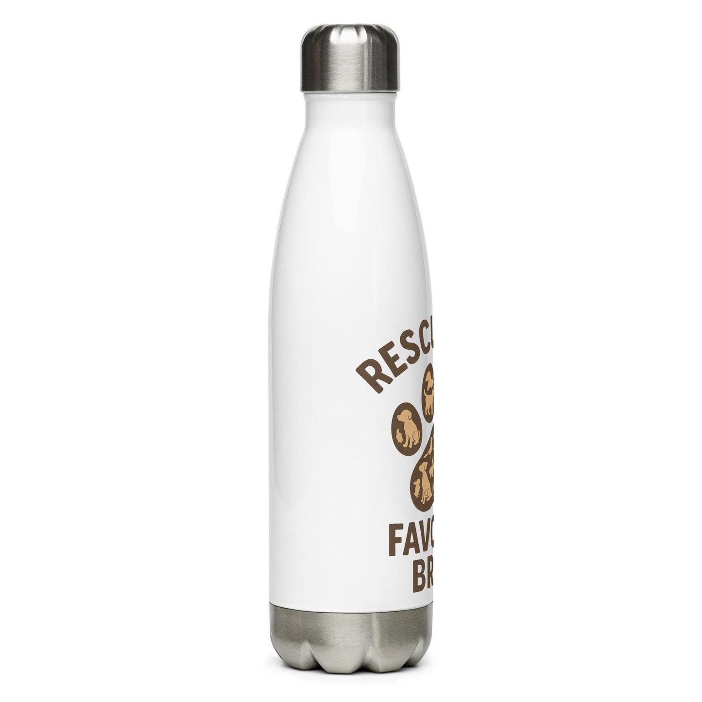 Stainless steel water bottle - Rescue is my favorite breed
