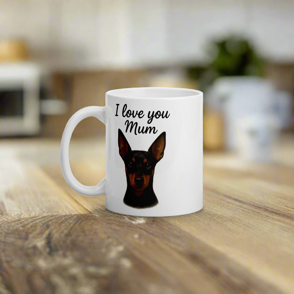 White glossy mug for dog lovers