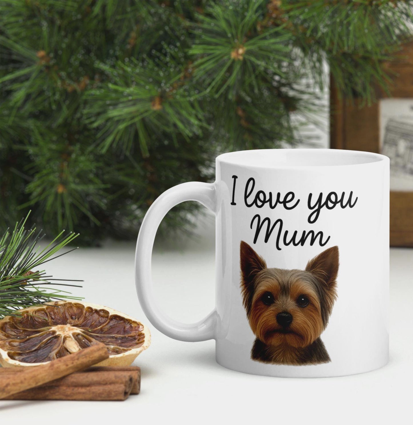 White glossy mug for Dog Mums