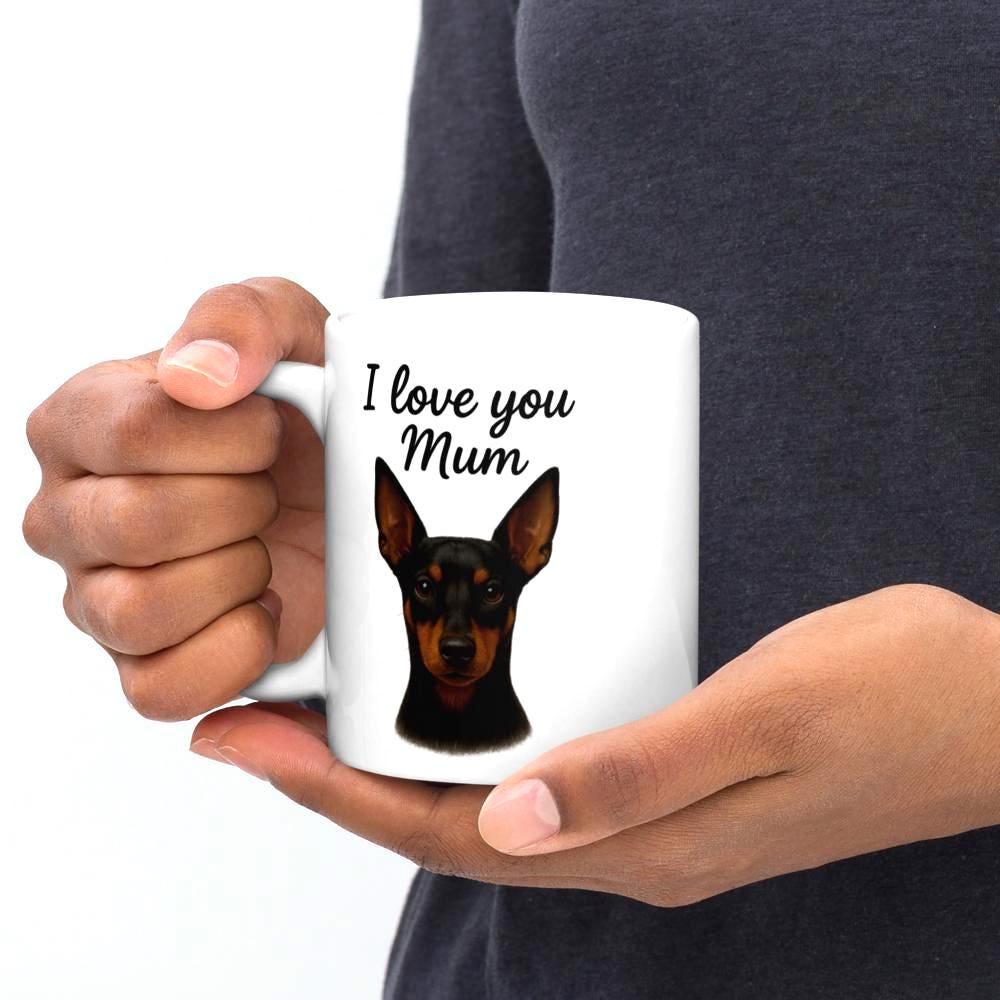 White glossy mug for dog lovers
