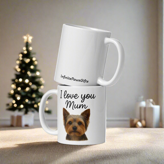 White glossy mug for Dog Mums