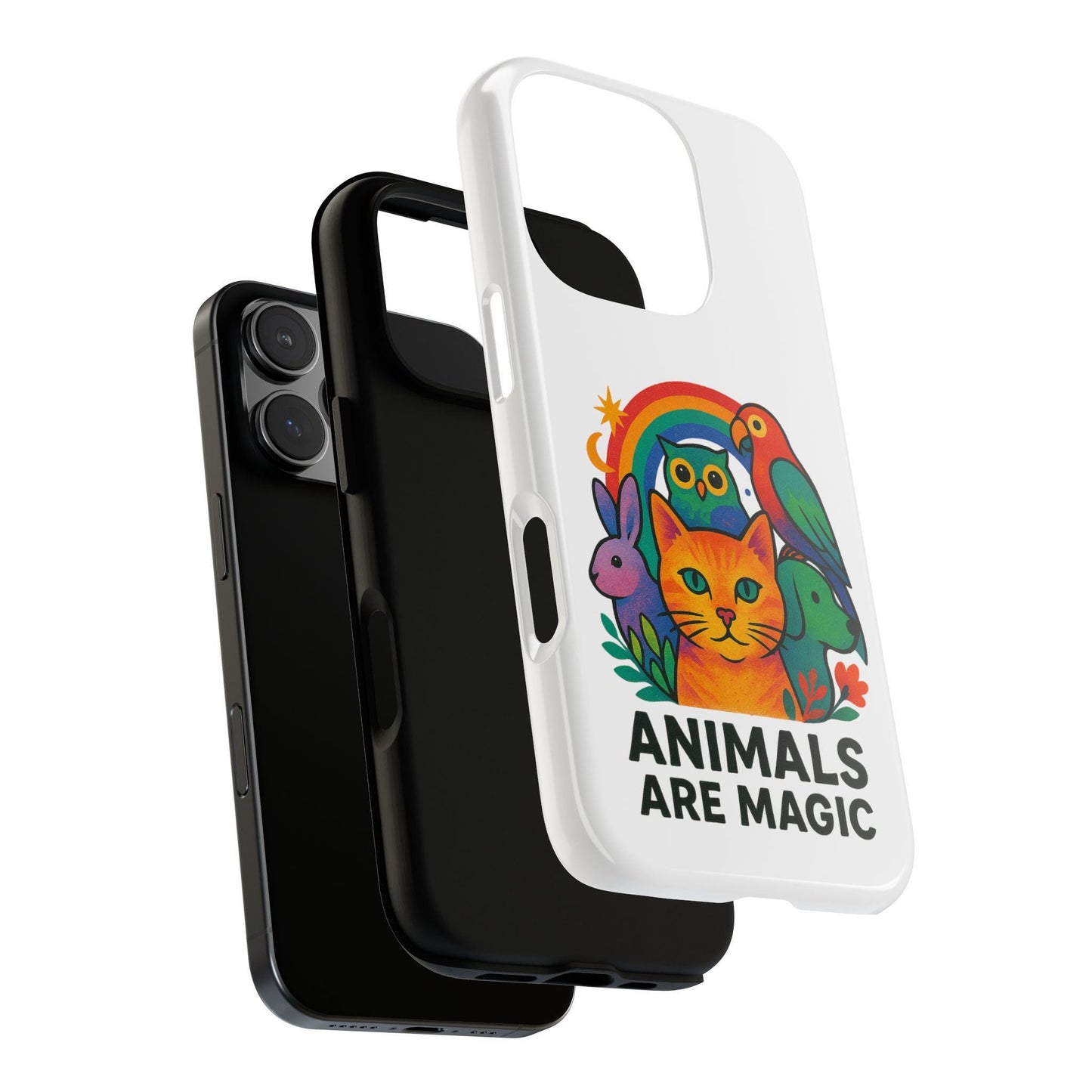 3D Magic Animal Phone Case: Impact-Resistant, UV Protected