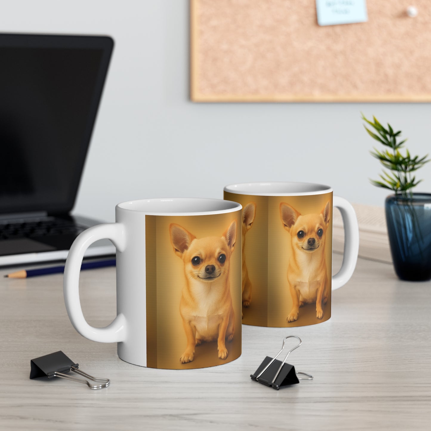 Chihuahua Ceramic Coffee Cups, Dog Lover Mug, Pet Owner Gift, Cute Chihuahua Mug, Dog Coffee Cup