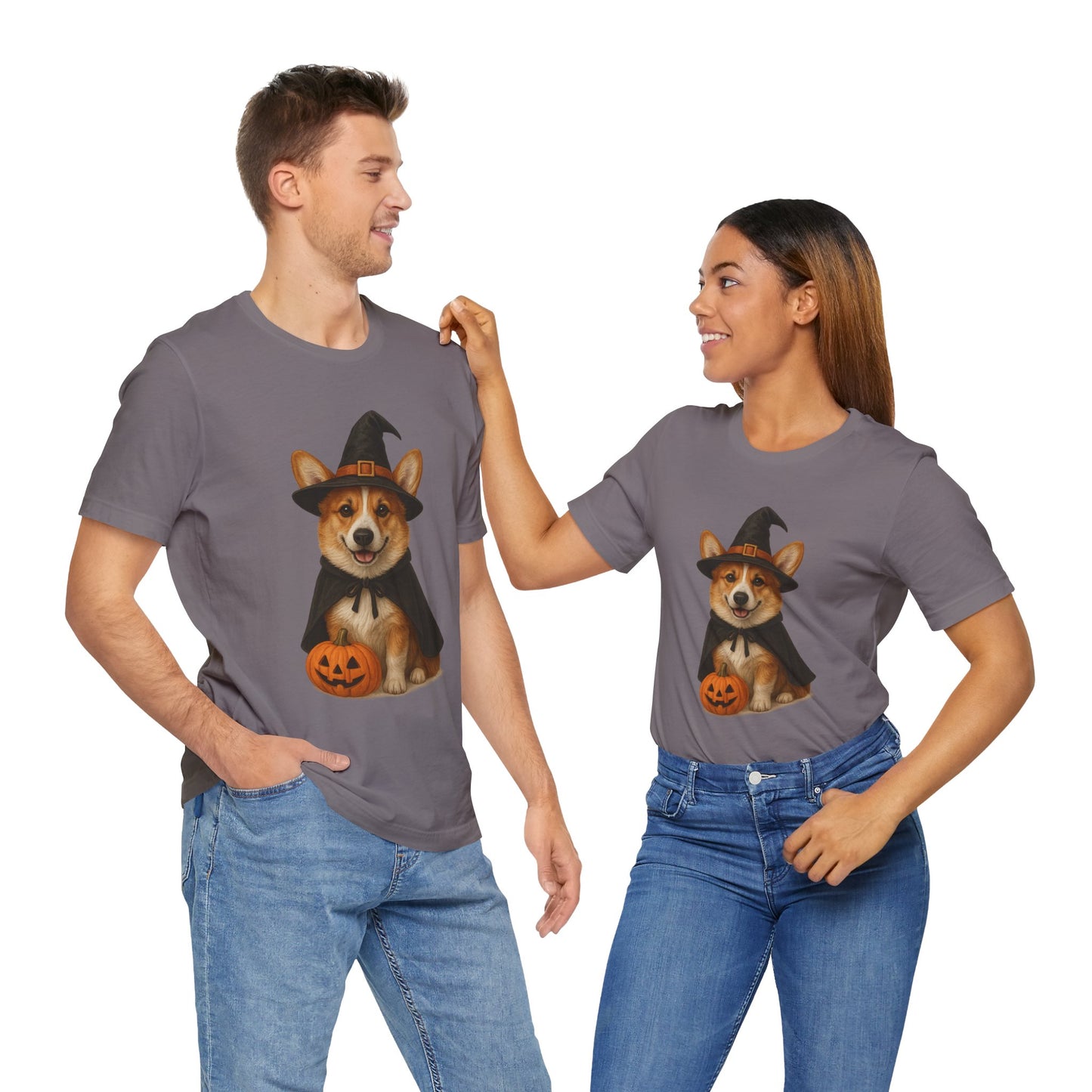 Cute Corgi Halloween Tee, Halloween Shirt, Unisex Dog Lover Tee, Funny Pet Shirt, Pumpkin T-shirt, Fall Apparel