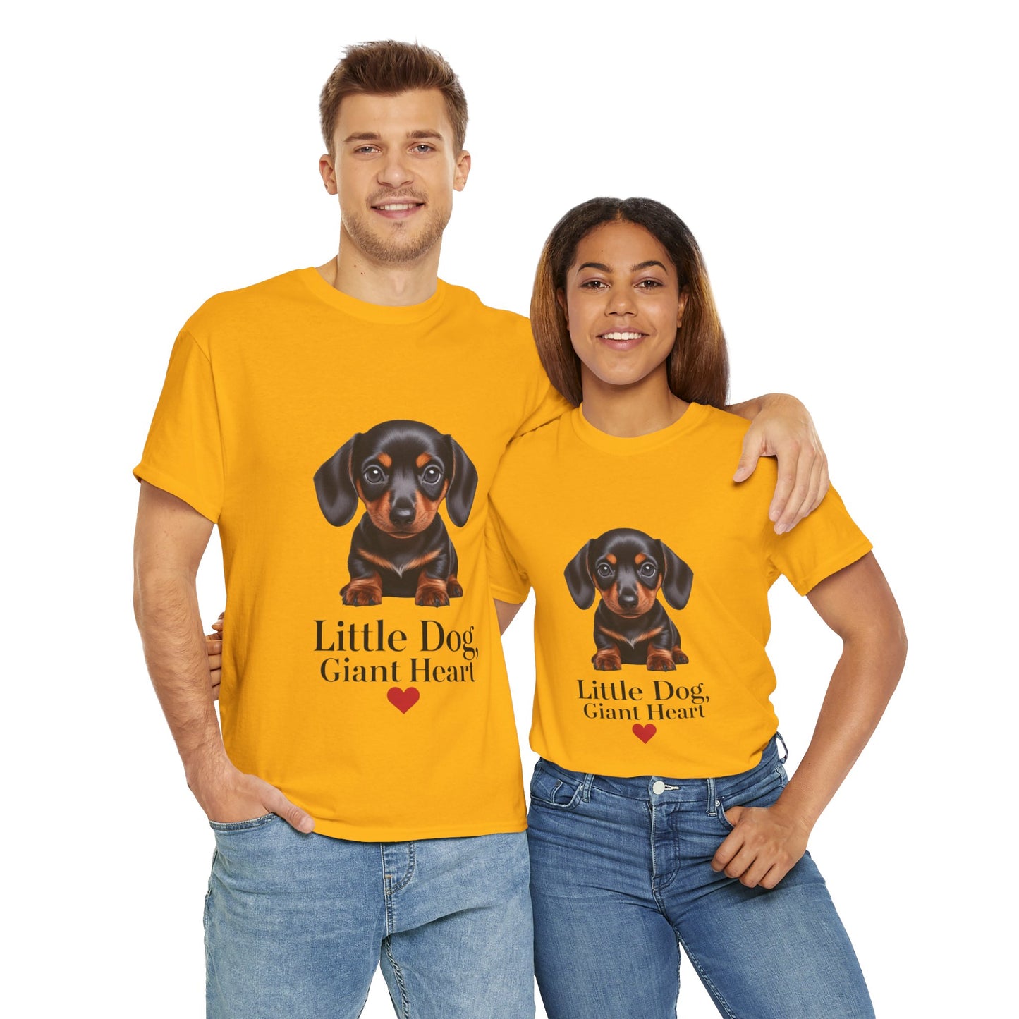 Dachshund Dog Lover Tee - Little Dog, Giant Heart, Pet Owner Gift, Animal Lover Shirt, Dog Mom Apparel, Cute Pet Merchandise