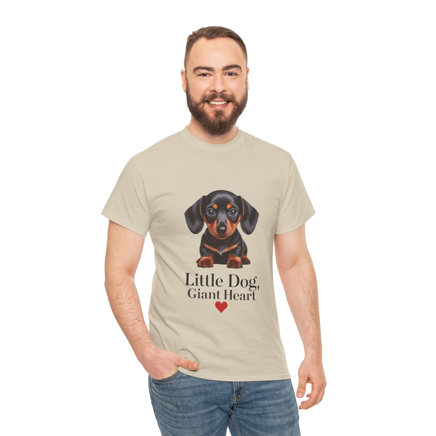Dachshund Dog Lover Tee - Little Dog, Giant Heart, Pet Owner Gift, Animal Lover Shirt, Dog Mom Apparel, Cute Pet Merchandise
