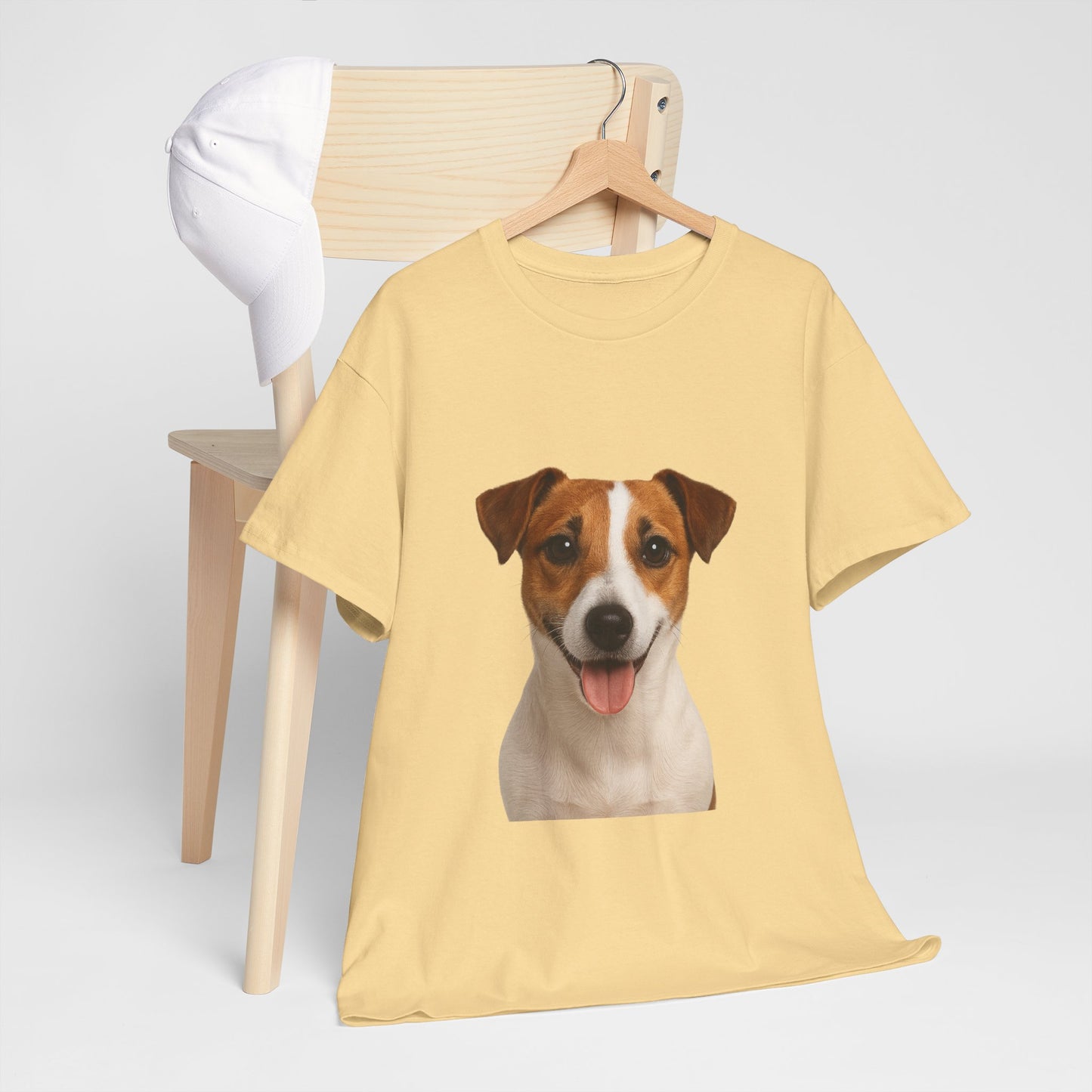 Happy Pup Unisex Heavy Cotton Tee, Dog Lover Shirt, Cute Pet T-Shirt, Fun Animal Tee, Gift for Dog Owners, Casual Everyday Wear