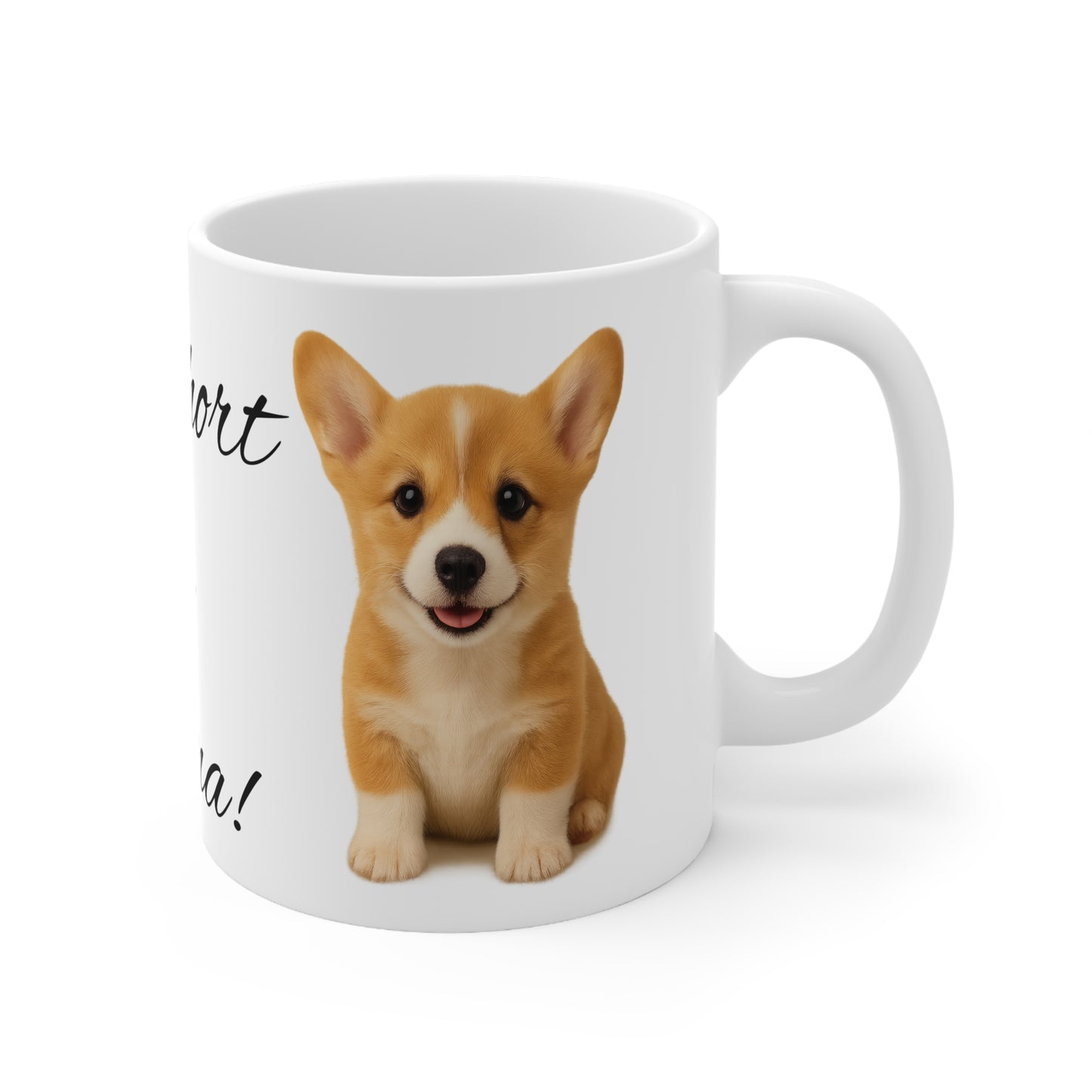 Humorous Dog Coffee Mug | Too Short for Drama | Corgi Lovers Gift | Funny Pet Owner Cup | Unique Ceramic Mugs | Dog Mom Gift