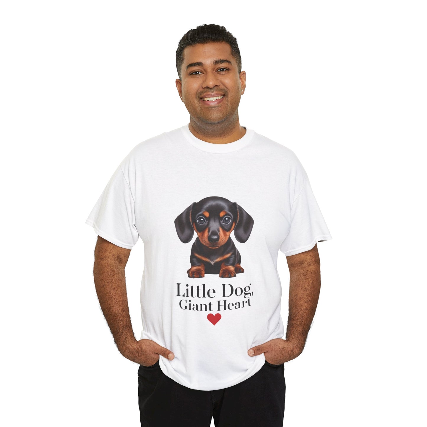 Dachshund Dog Lover Tee - Little Dog, Giant Heart, Pet Owner Gift, Animal Lover Shirt, Dog Mom Apparel, Cute Pet Merchandise