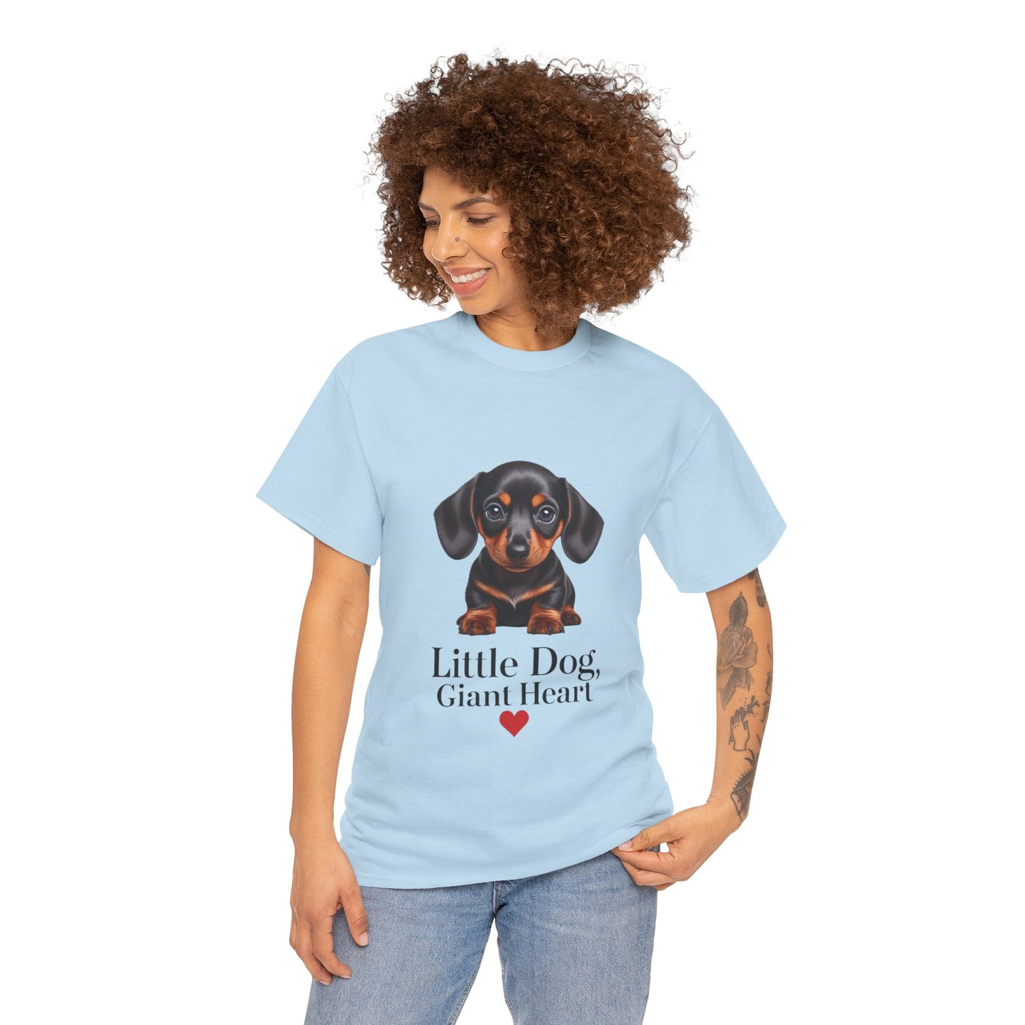 Dachshund Dog Lover Tee - Little Dog, Giant Heart, Pet Owner Gift, Animal Lover Shirt, Dog Mom Apparel, Cute Pet Merchandise