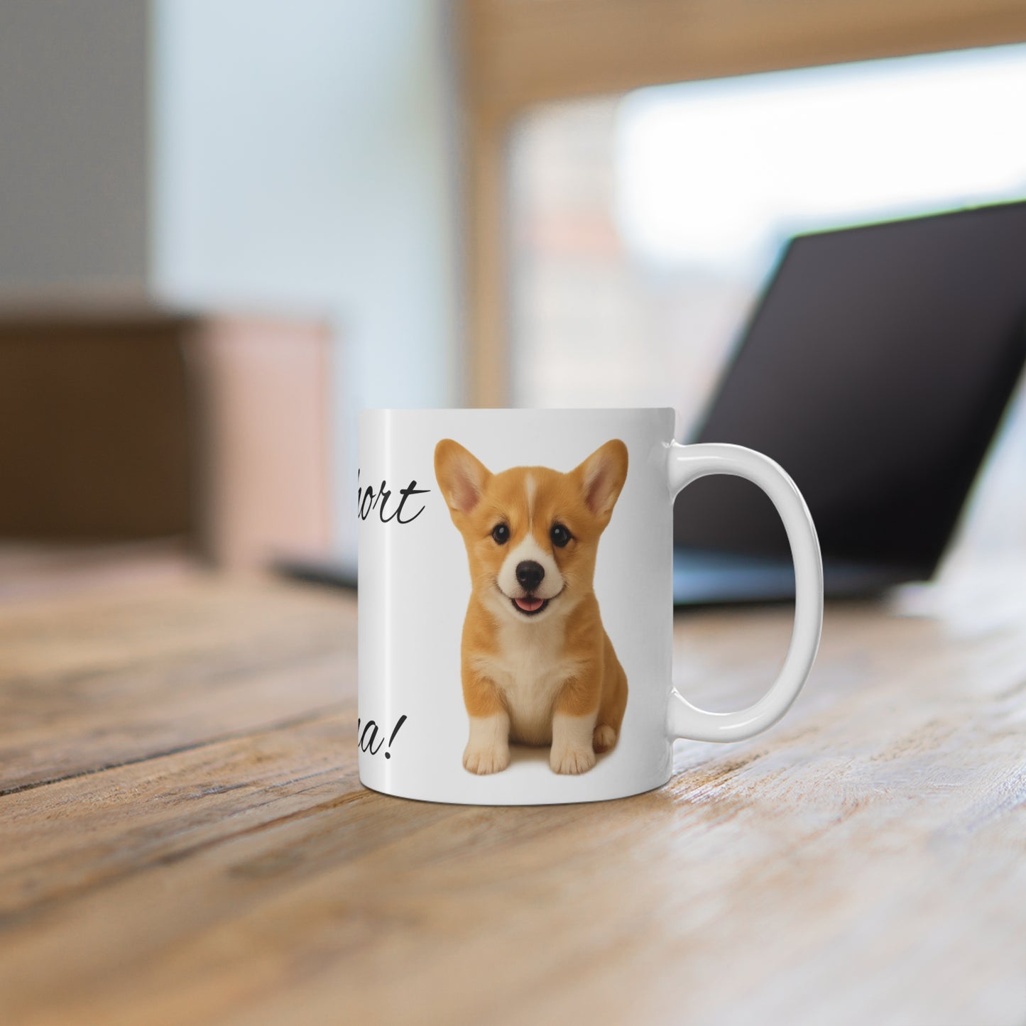 Humorous Dog Coffee Mug | Too Short for Drama | Corgi Lovers Gift | Funny Pet Owner Cup | Unique Ceramic Mugs | Dog Mom Gift