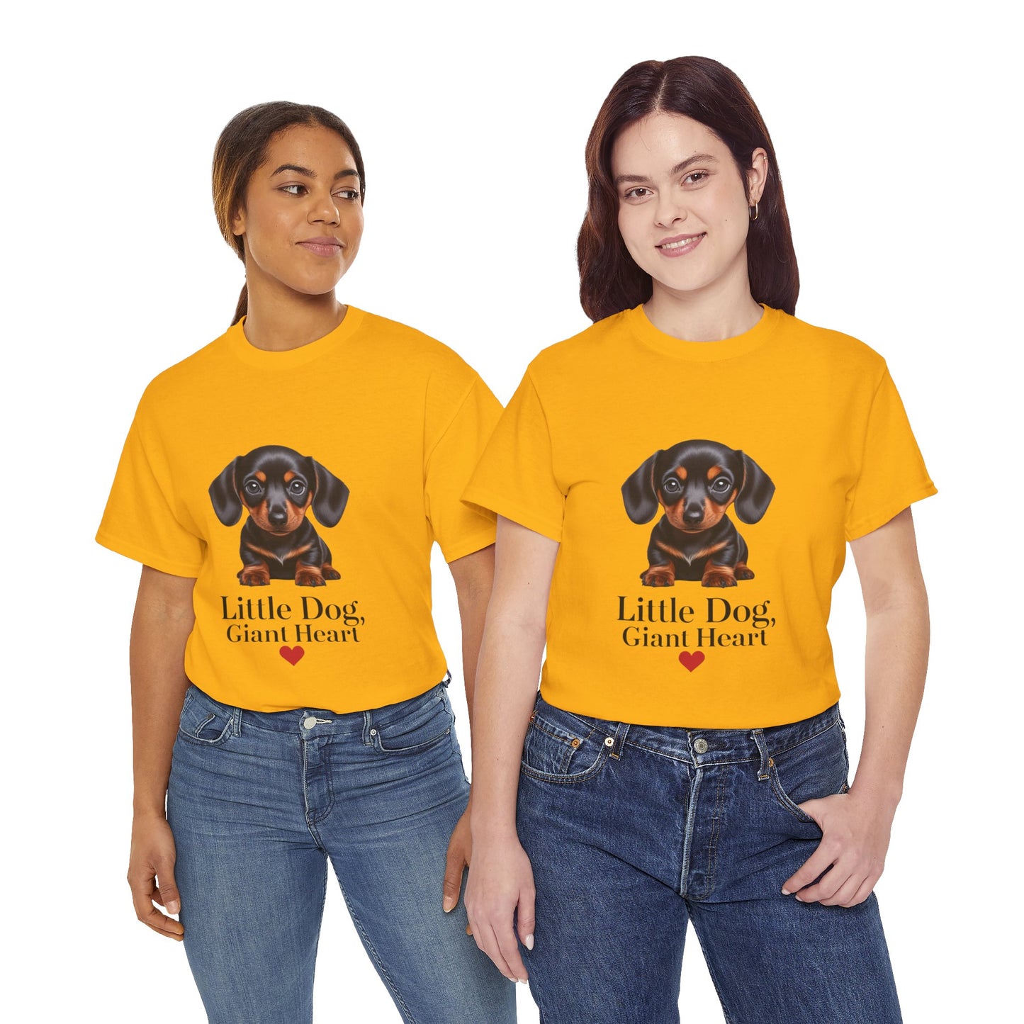 Dachshund Dog Lover Tee - Little Dog, Giant Heart, Pet Owner Gift, Animal Lover Shirt, Dog Mom Apparel, Cute Pet Merchandise