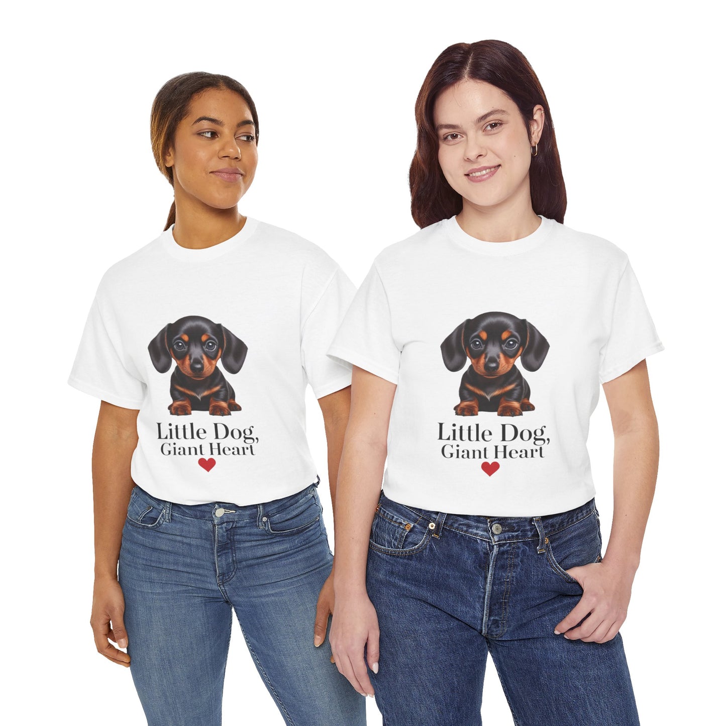 Dachshund Dog Lover Tee - Little Dog, Giant Heart, Pet Owner Gift, Animal Lover Shirt, Dog Mom Apparel, Cute Pet Merchandise