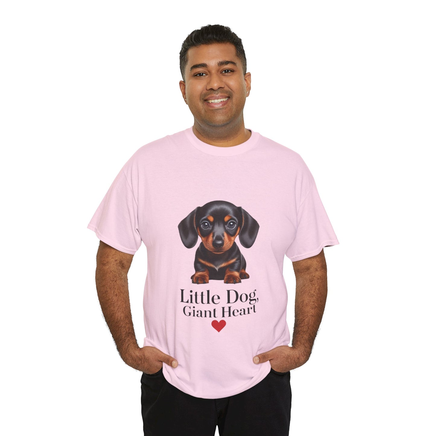 Dachshund Dog Lover Tee - Little Dog, Giant Heart, Pet Owner Gift, Animal Lover Shirt, Dog Mom Apparel, Cute Pet Merchandise