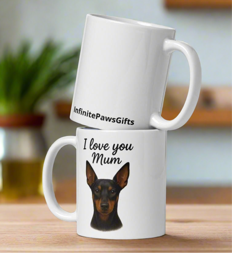 White glossy mug for dog lovers
