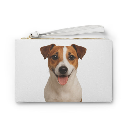 Cute Dog Clutch Bag, Pet Lover Gift, Dog Mom Accessory, Casual Purse, Animal Print Makeup Bag, Fun Dog Themed Wallet