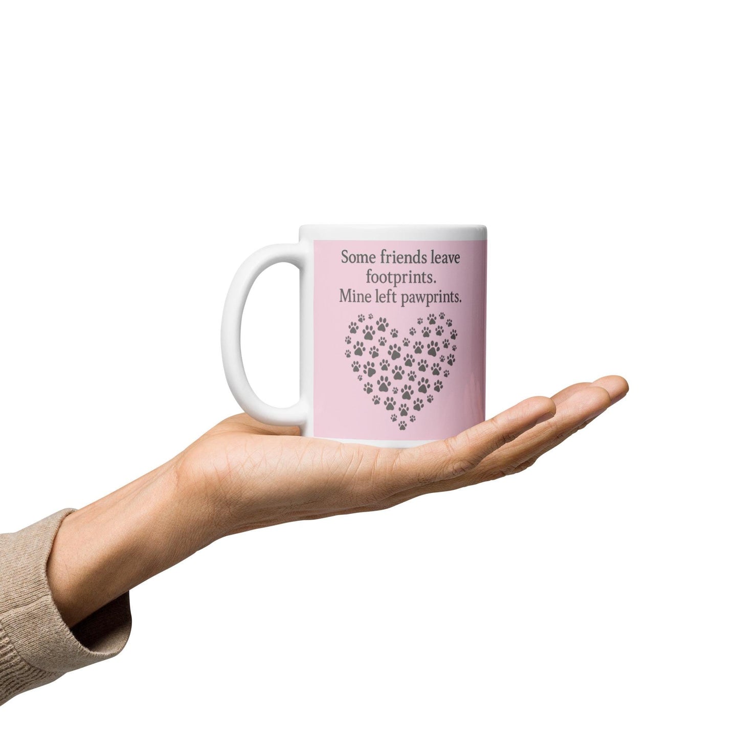 Light Pink glossy mug for Pet Lovers