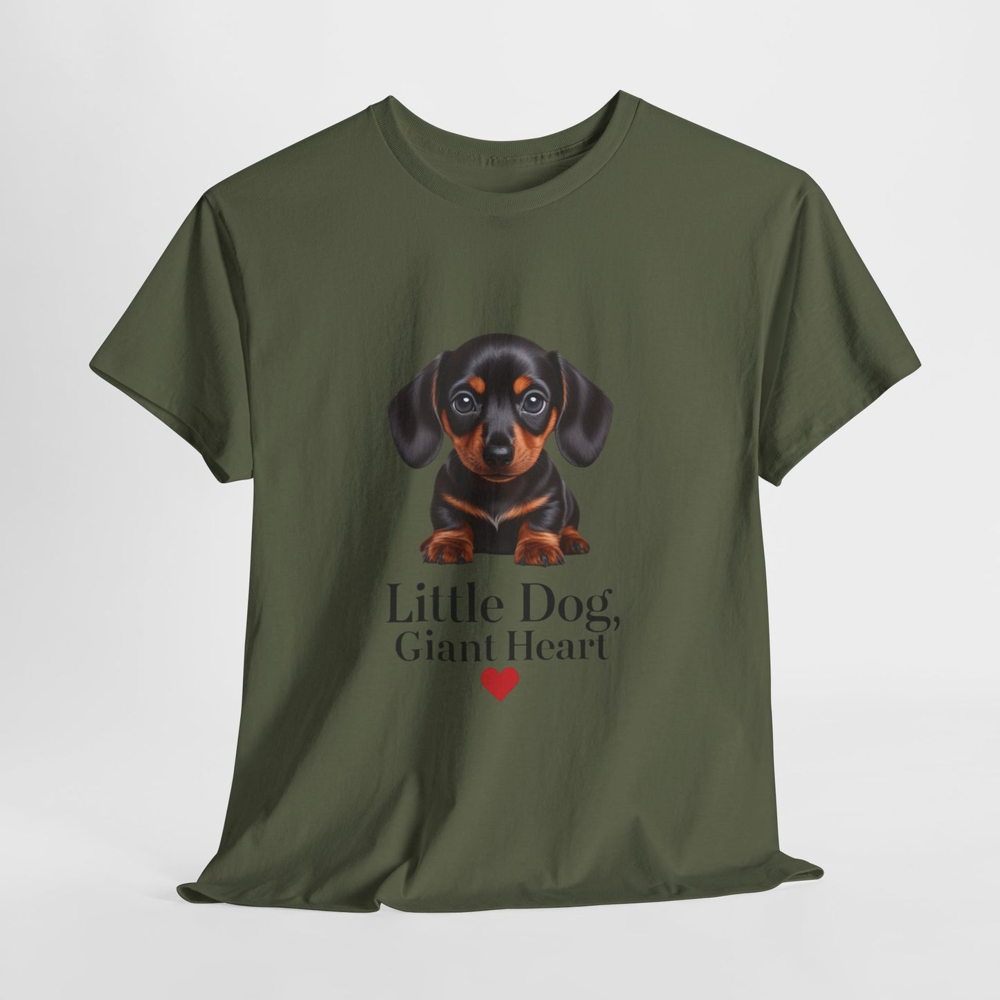 Dachshund Dog Lover Tee - Little Dog, Giant Heart, Pet Owner Gift, Animal Lover Shirt, Dog Mom Apparel, Cute Pet Merchandise