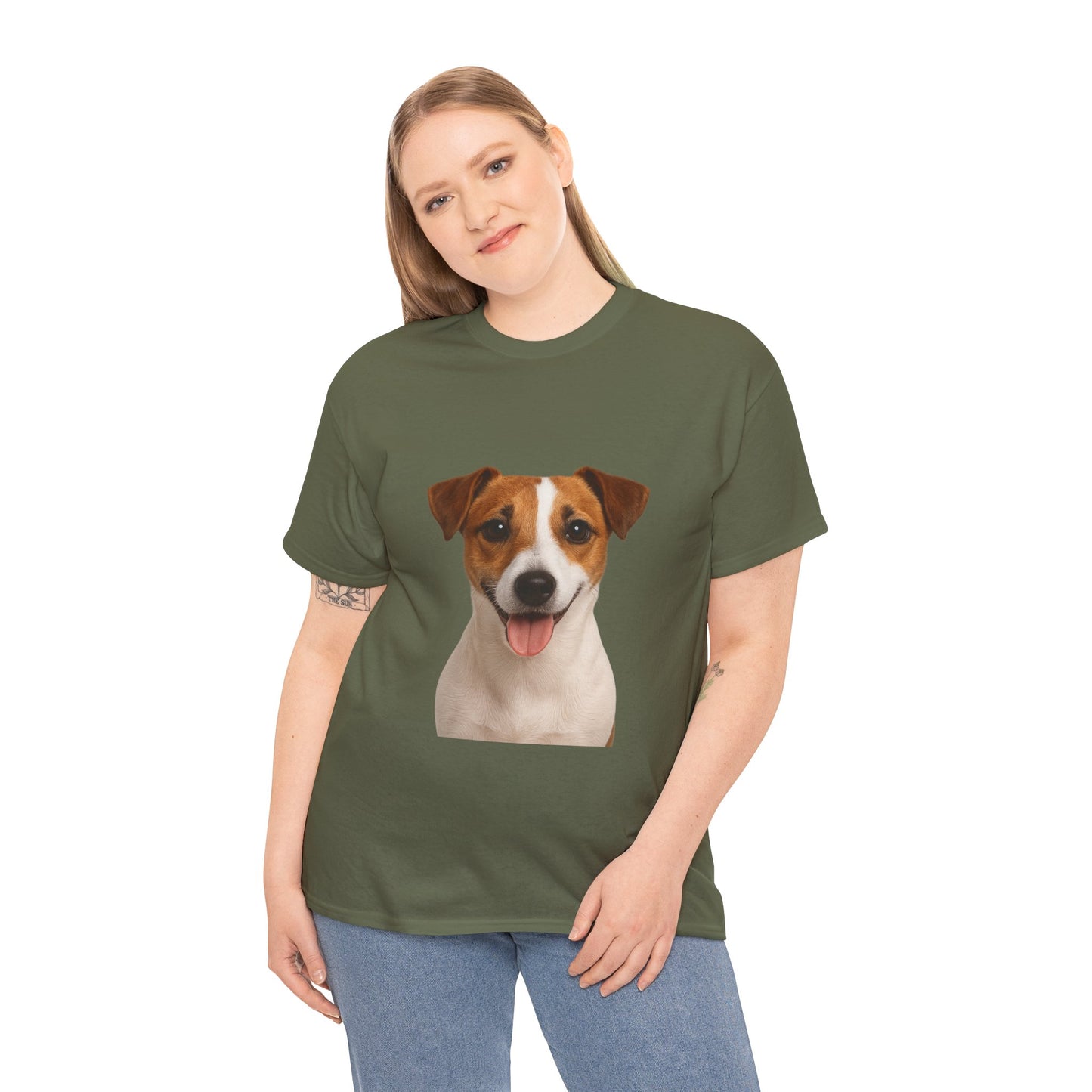 Happy Pup Unisex Heavy Cotton Tee, Dog Lover Shirt, Cute Pet T-Shirt, Fun Animal Tee, Gift for Dog Owners, Casual Everyday Wear