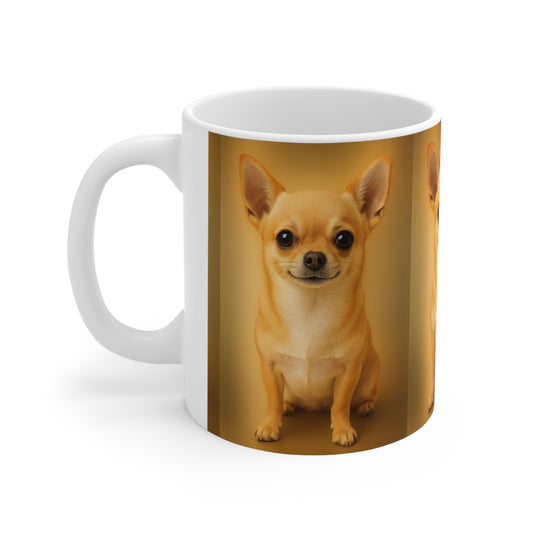 Chihuahua Ceramic Coffee Cups, Dog Lover Mug, Pet Owner Gift, Cute Chihuahua Mug, Dog Coffee Cup