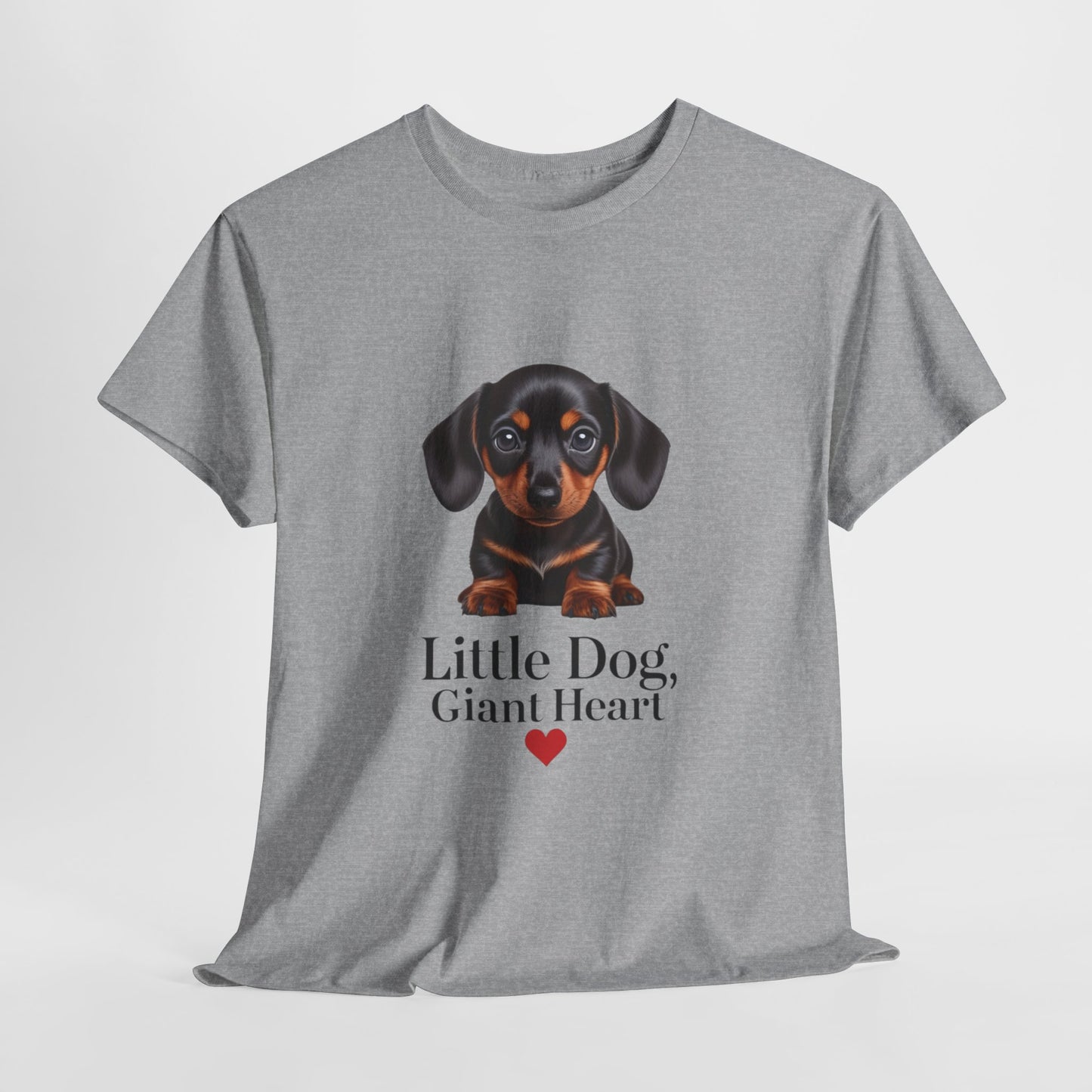 Dachshund Dog Lover Tee - Little Dog, Giant Heart, Pet Owner Gift, Animal Lover Shirt, Dog Mom Apparel, Cute Pet Merchandise