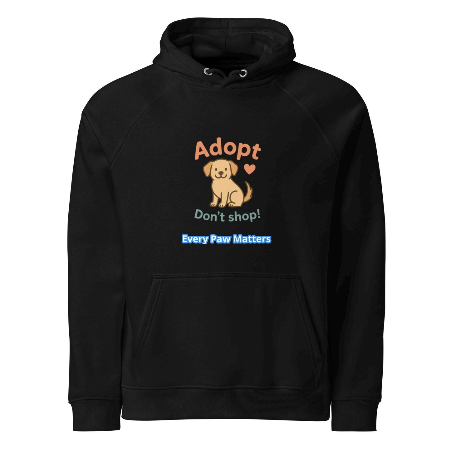 Unisex eco raglan hoodie Adopt Dont Shop