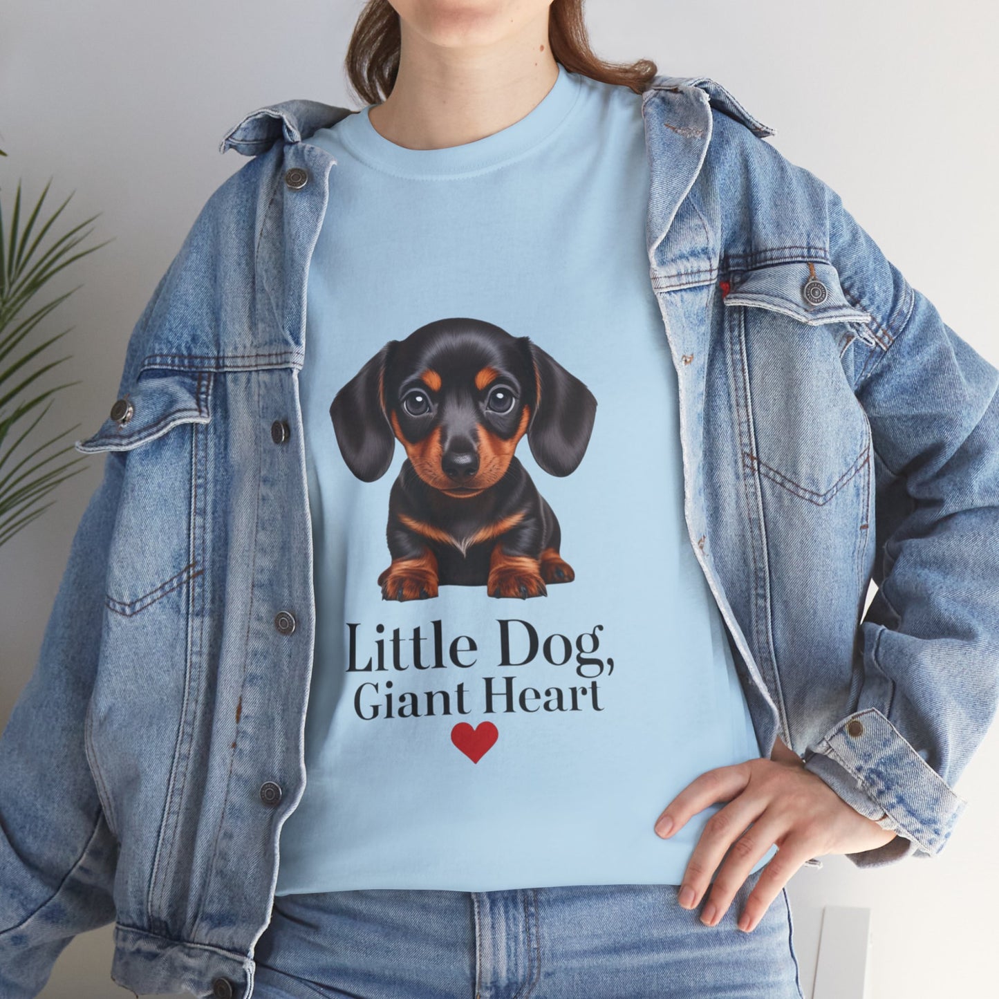 Dachshund Dog Lover Tee - Little Dog, Giant Heart, Pet Owner Gift, Animal Lover Shirt, Dog Mom Apparel, Cute Pet Merchandise