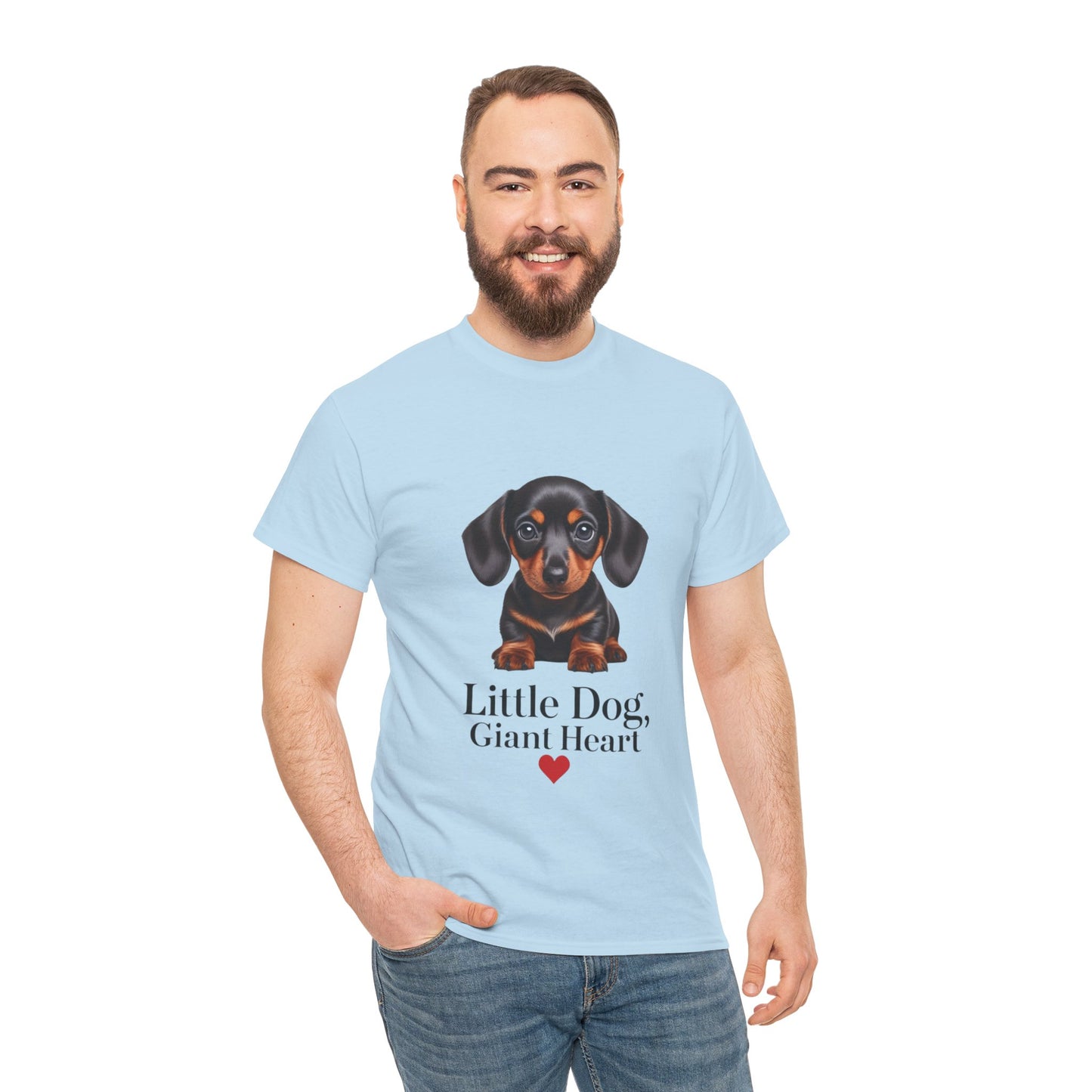 Dachshund Dog Lover Tee - Little Dog, Giant Heart, Pet Owner Gift, Animal Lover Shirt, Dog Mom Apparel, Cute Pet Merchandise