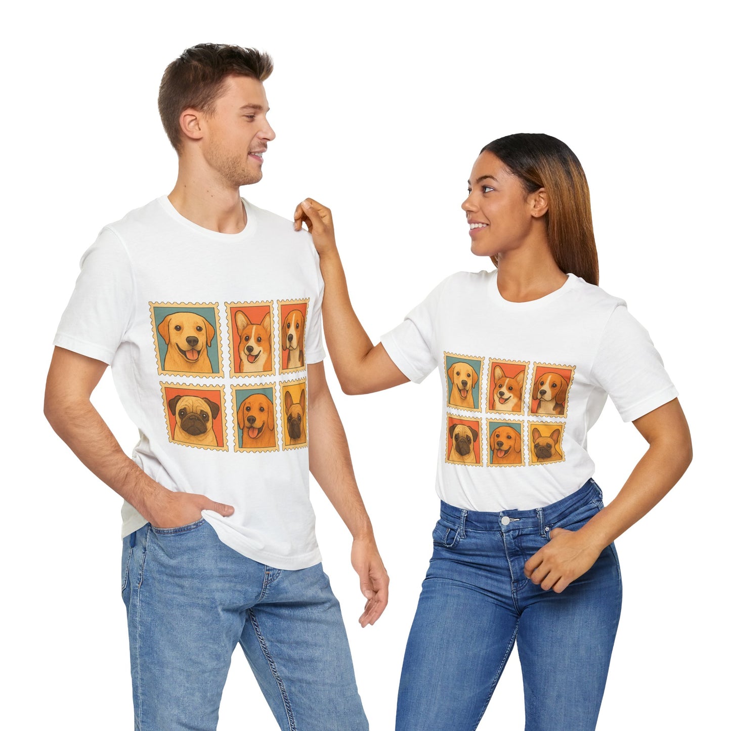 Adorable Pet Portrait Tee - Dog Lover's Top, Gift for Animal Lovers, Fun Casual Wear, Animal Lover Shirt, Unique Dog Design Tee
