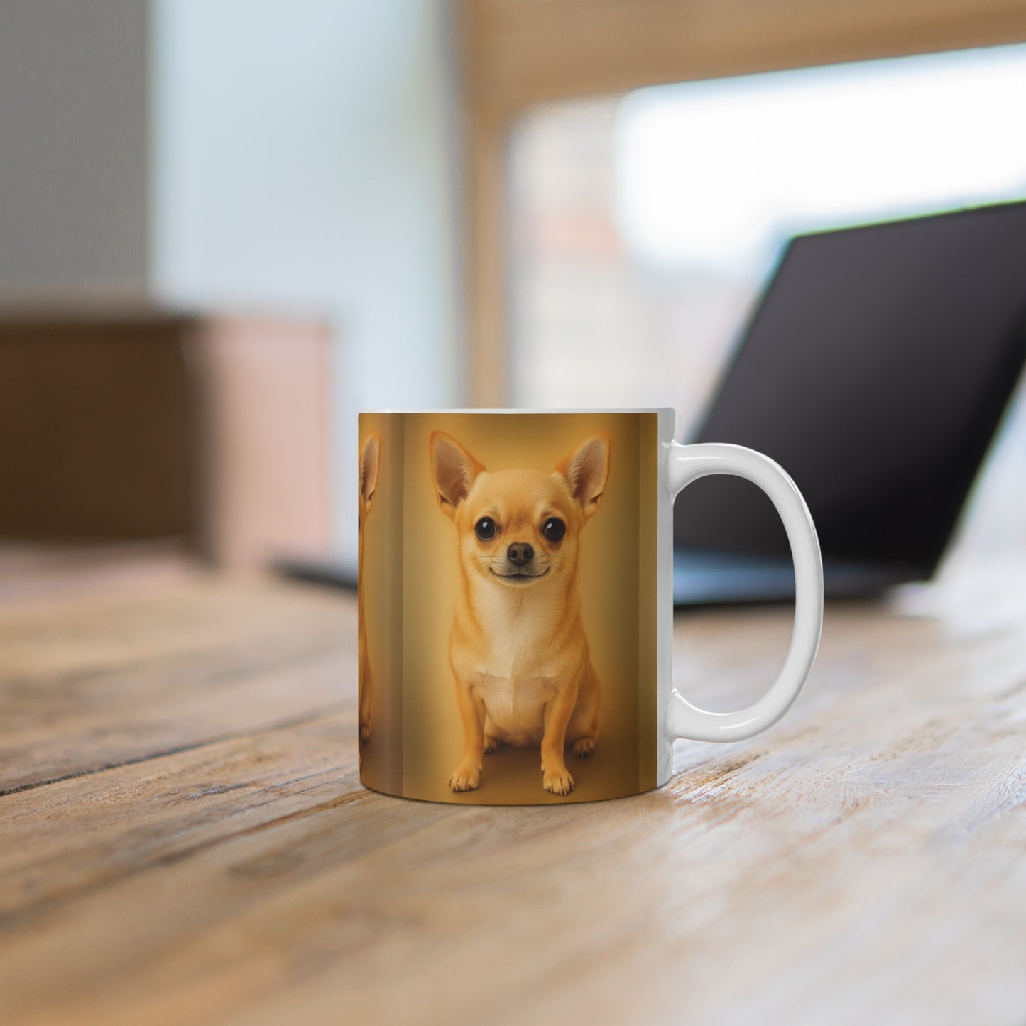 Chihuahua Ceramic Coffee Cups, Dog Lover Mug, Pet Owner Gift, Cute Chihuahua Mug, Dog Coffee Cup