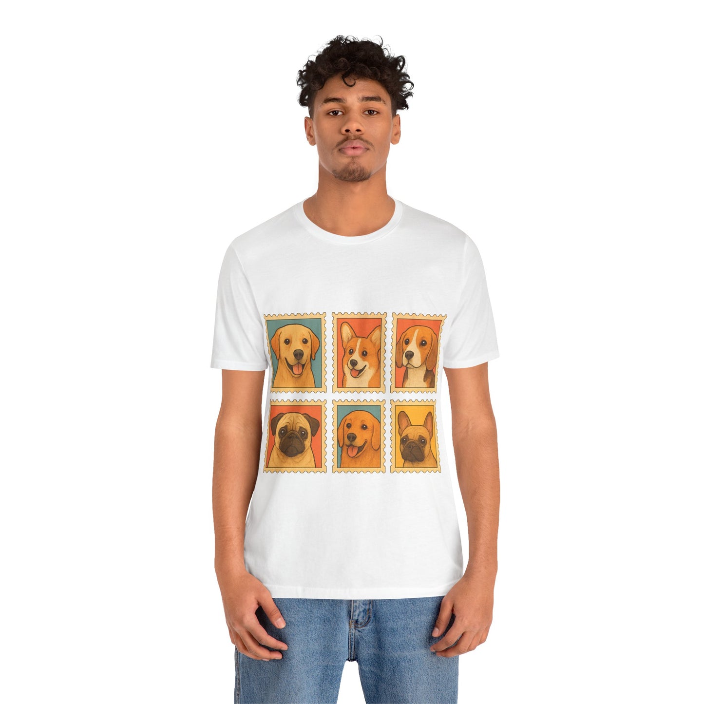 Adorable Pet Portrait Tee - Dog Lover's Top, Gift for Animal Lovers, Fun Casual Wear, Animal Lover Shirt, Unique Dog Design Tee