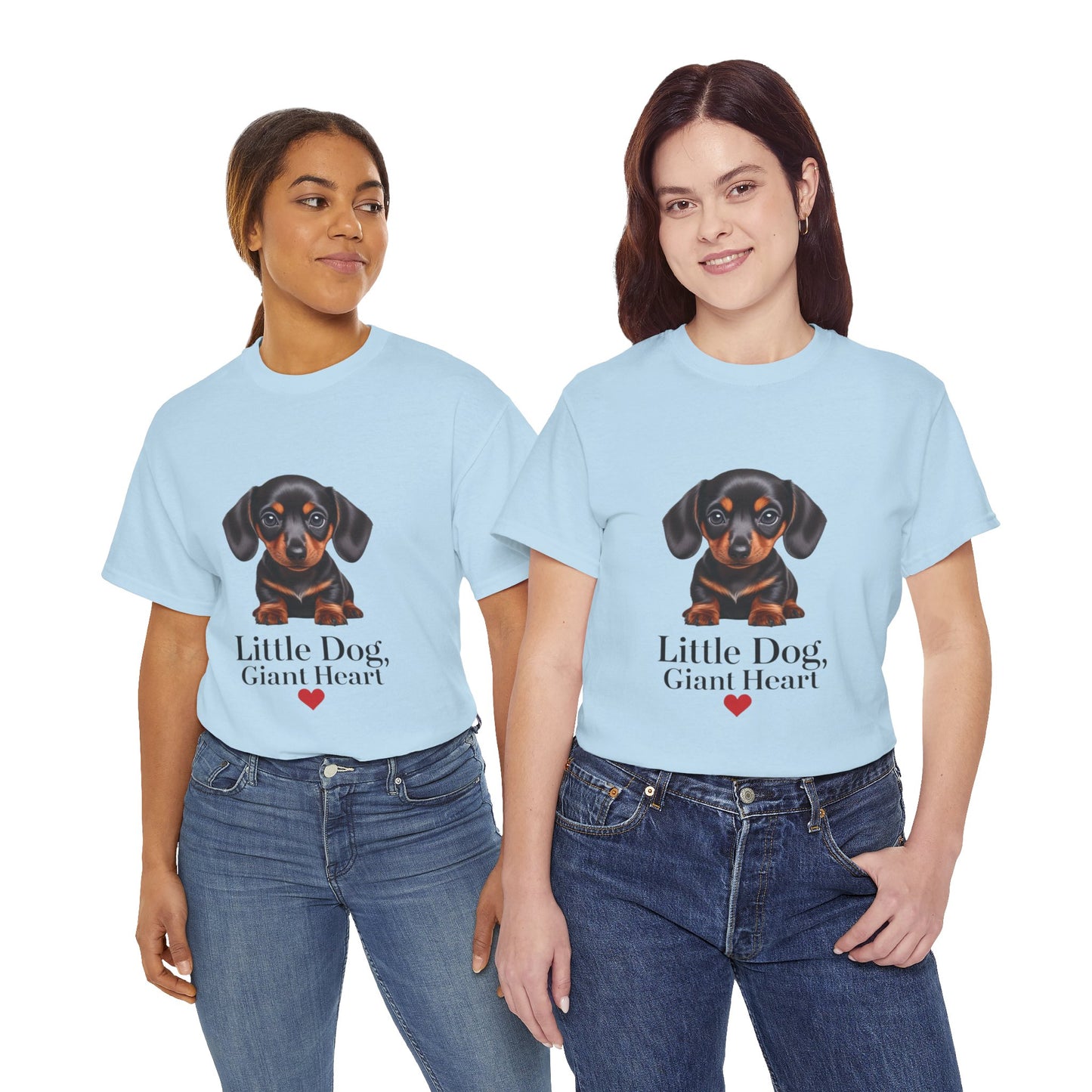 Dachshund Dog Lover Tee - Little Dog, Giant Heart, Pet Owner Gift, Animal Lover Shirt, Dog Mom Apparel, Cute Pet Merchandise