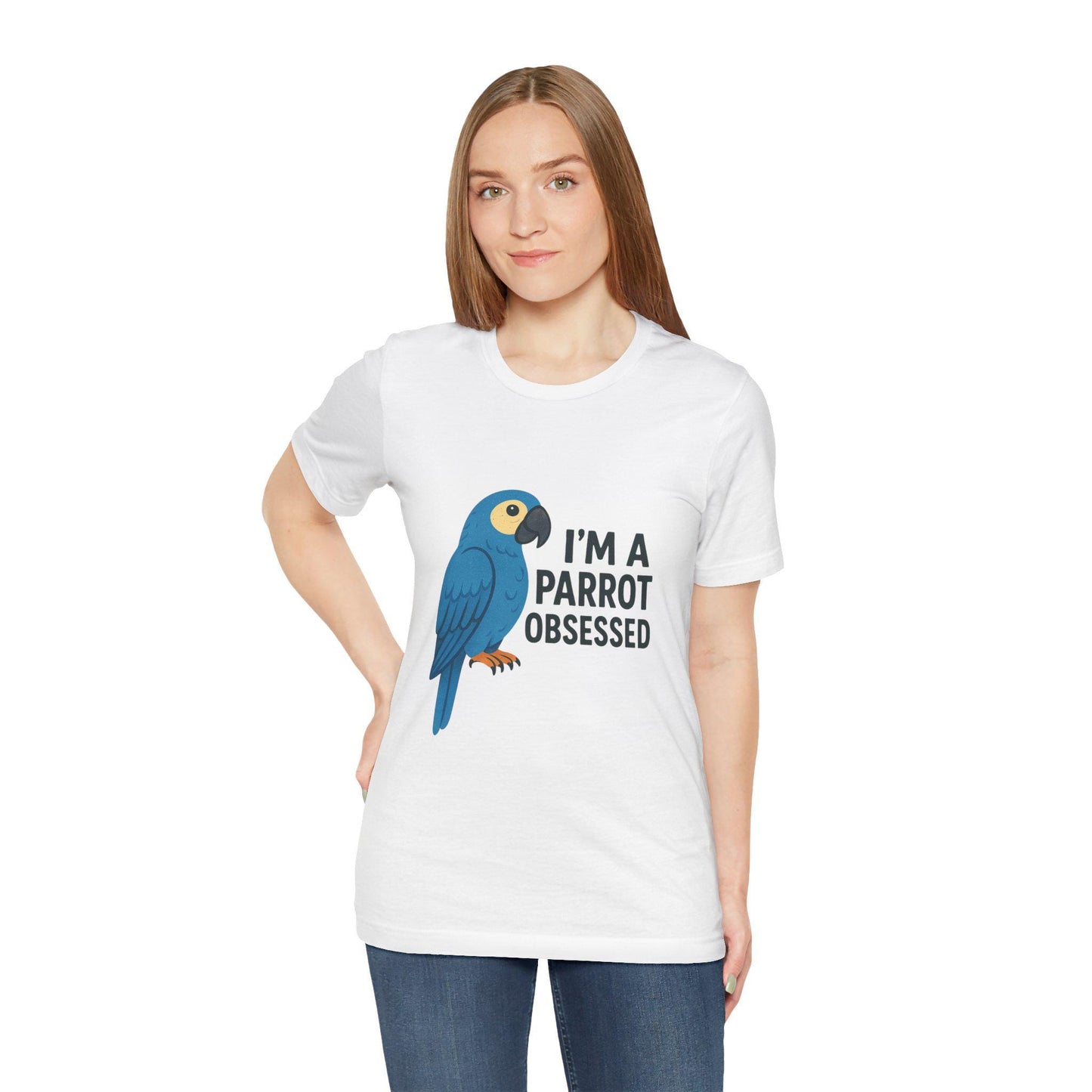 Parrot Obsessed T-Shirt: Unisex Cotton Tee for Bird Lovers