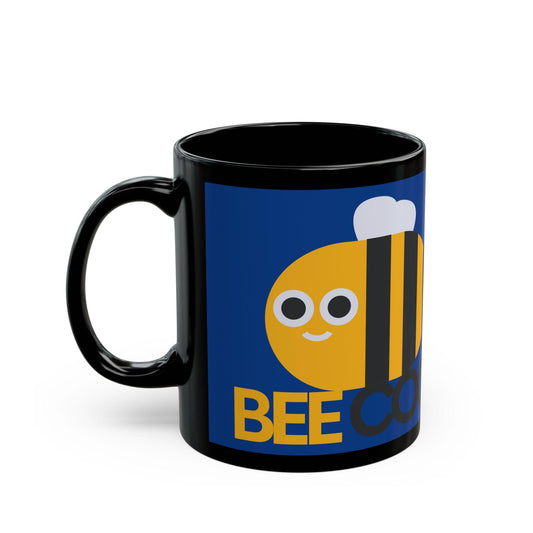 Cute Bee Coffee Mug, Funny Gift for Bee Lovers, Unique Office Mug, Blue Bee Mug, Birthday Present for Friends
