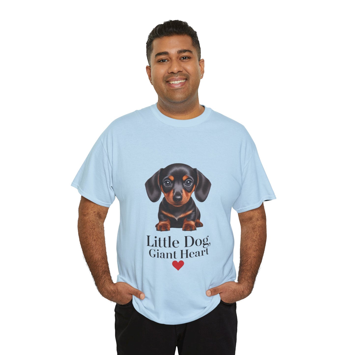 Dachshund Dog Lover Tee - Little Dog, Giant Heart, Pet Owner Gift, Animal Lover Shirt, Dog Mom Apparel, Cute Pet Merchandise