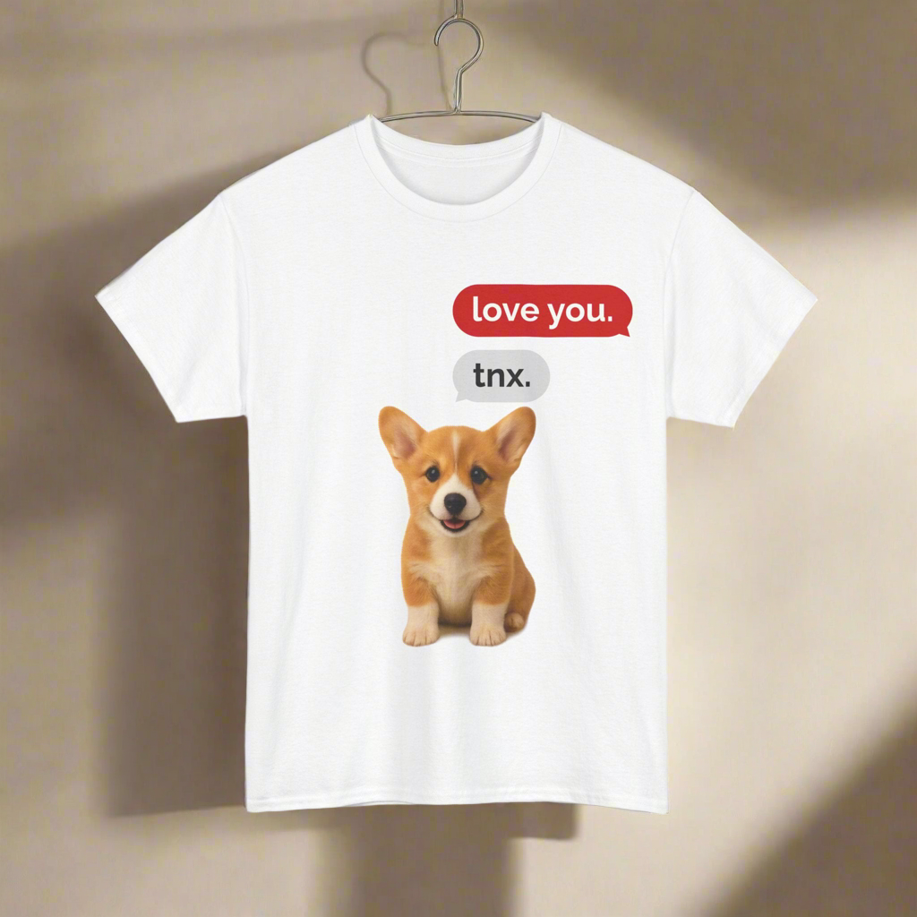 Corgi Love Unisex Tee, Cute Dog Apparel, Gifts for Dog Lovers, Pet-Themed Shirt, Casual Daily Wear