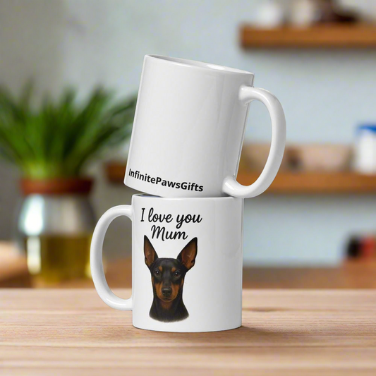 White glossy mug for dog lovers