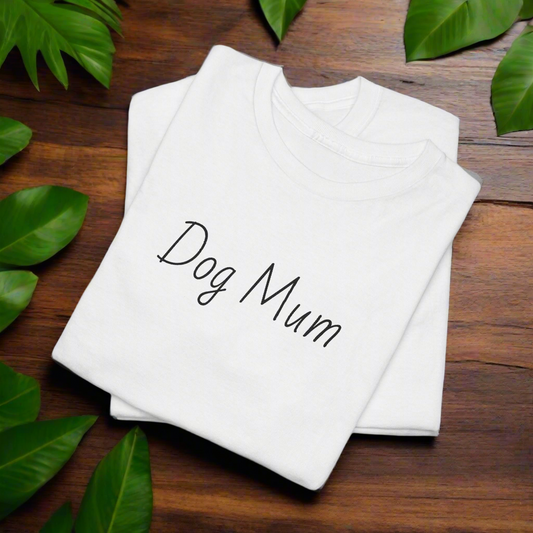 Dog Mum Heavy Cotton Tee: Funny Dog Lover Shirt