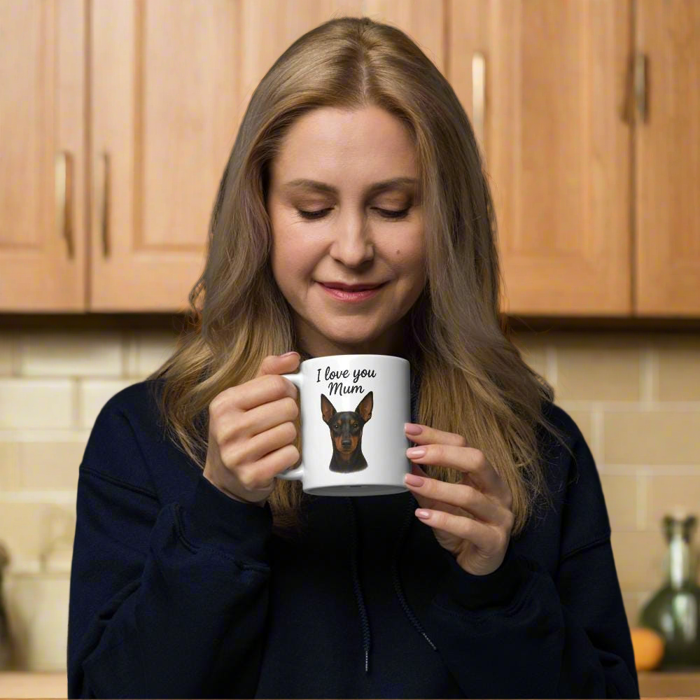 White glossy mug for dog lovers