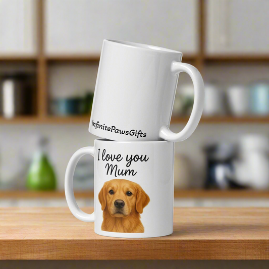 White glossy mug for Dog Mums