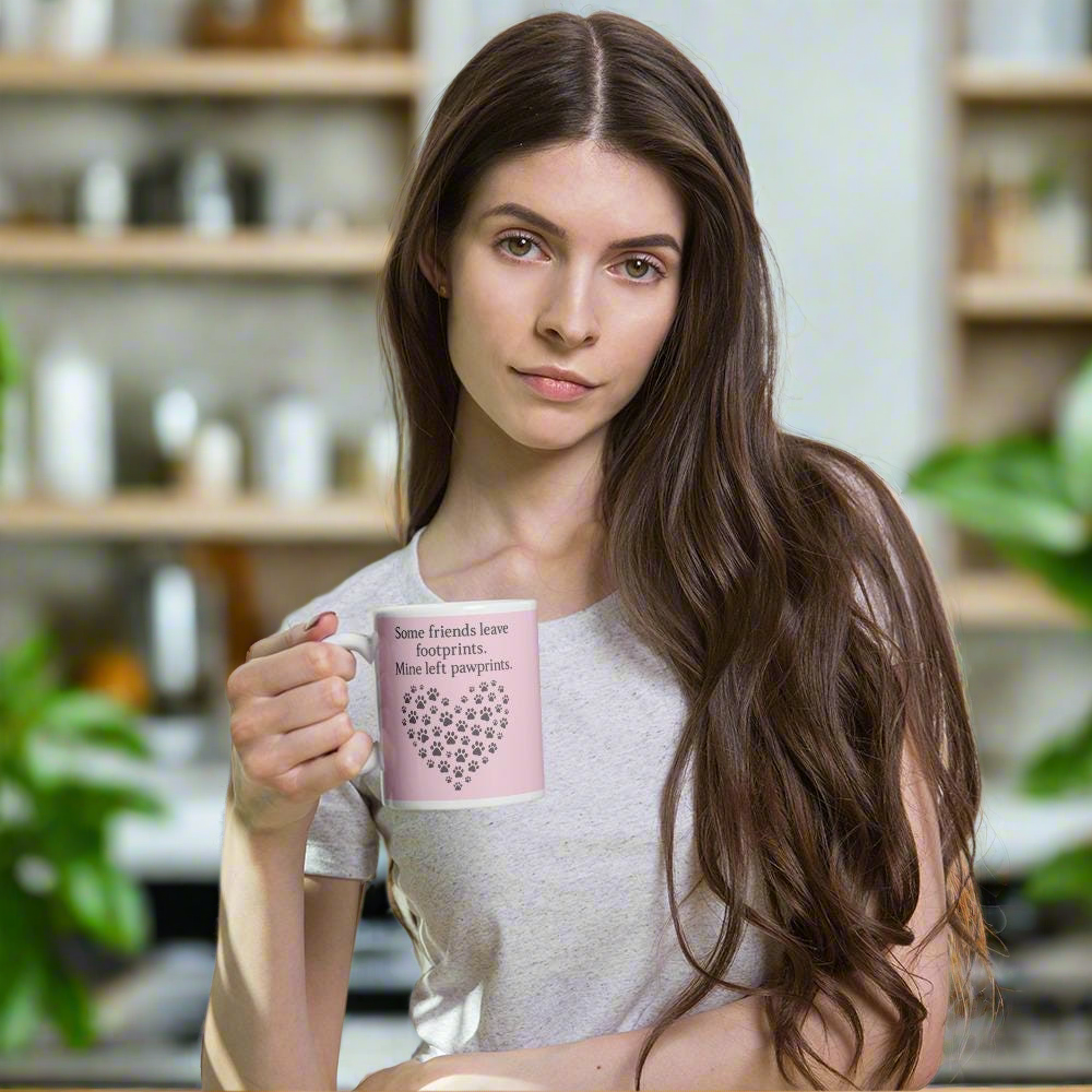 Light Pink glossy mug for Pet Lovers